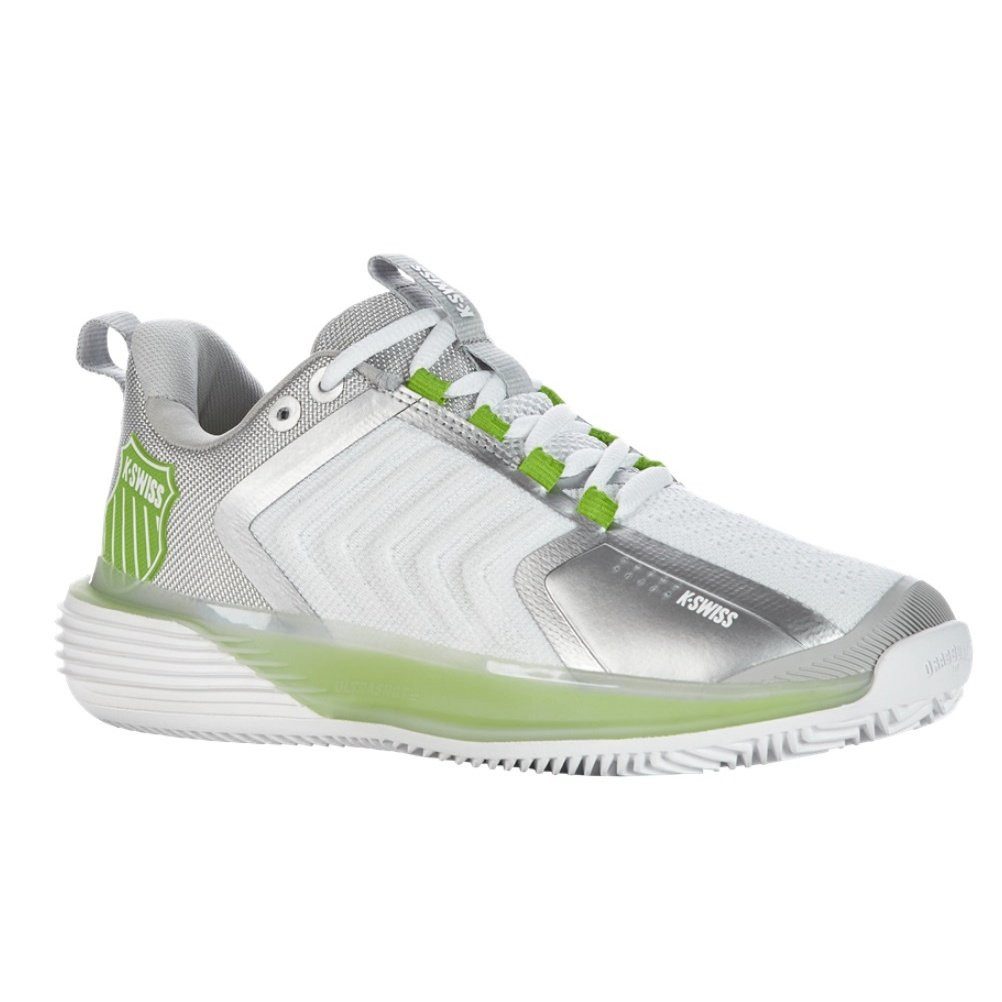 K-Swiss Performance Ultrashot 3 HB Clay/Sandplatz weiss/grau/limegrün Damen Tennisschuh