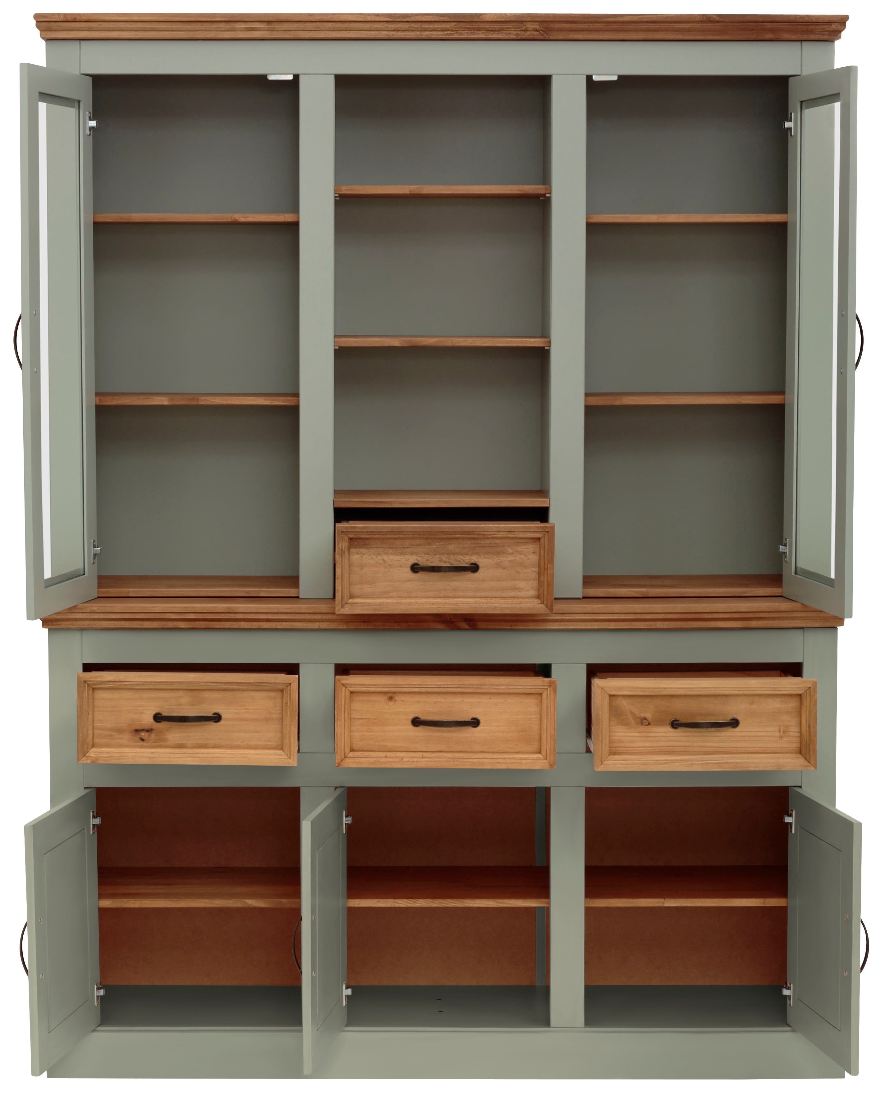 OTTO home Buffet Selma aus massivem Kiefernholz, mit Griffen aus antikisiertem Metall – Bild 5 von 5