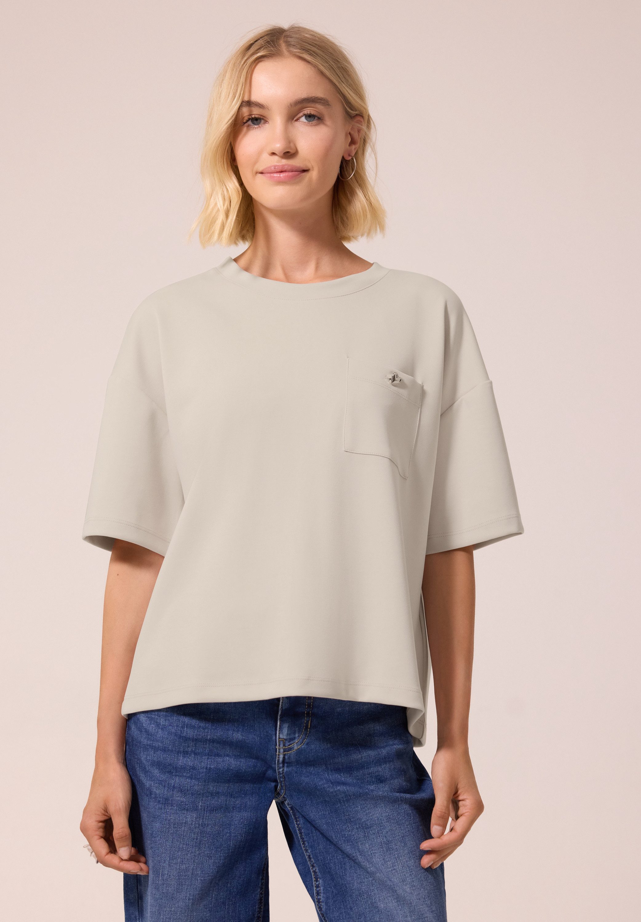STREET ONE STUDIO T-Shirt aus softem Materialmix
