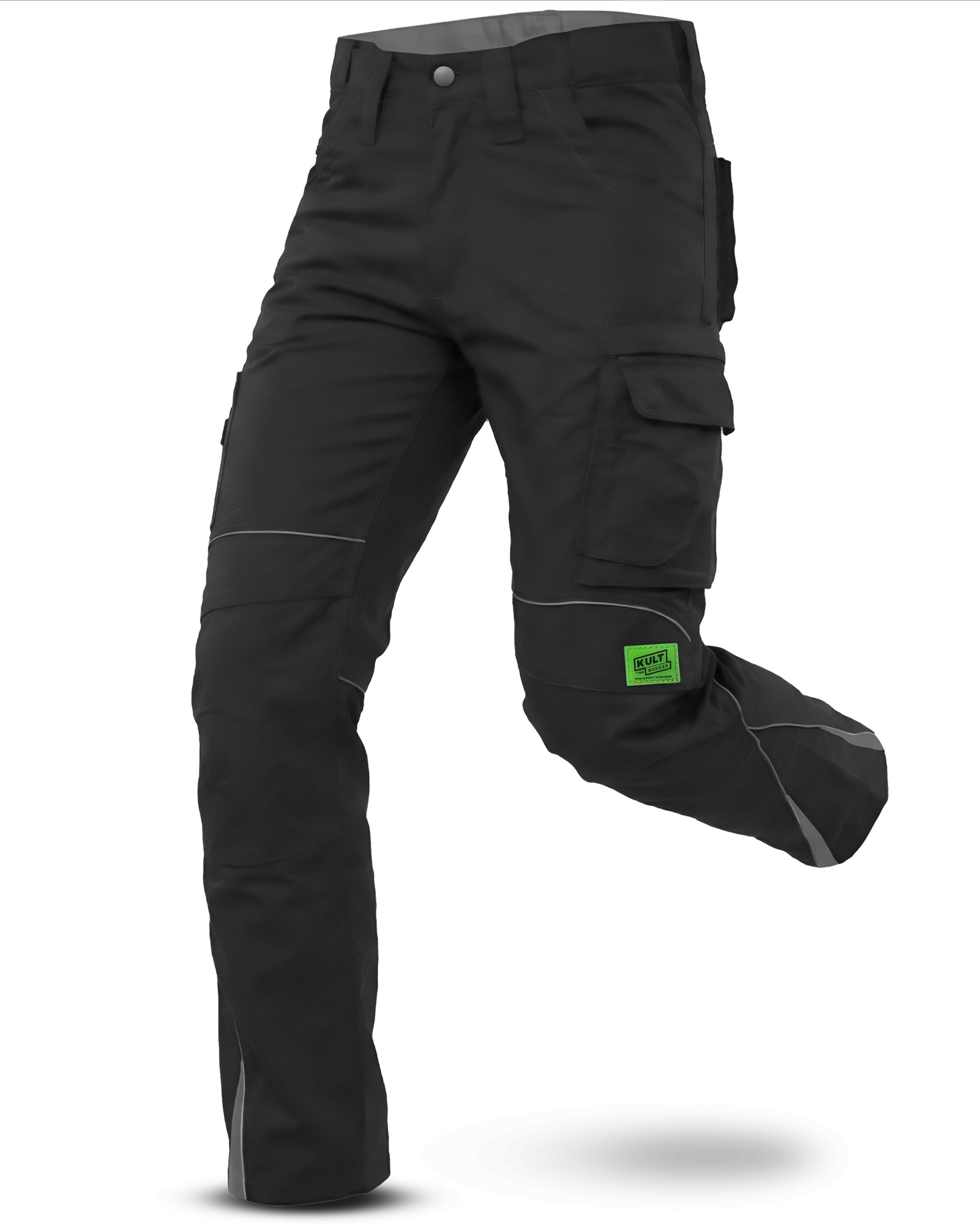 TMG International Arbeitshose Bundhose Cargohose Kultworker Herrenhose gerade und ergonomisch geschnitten - dehnbarer Hosenbund - bis Gr. 82