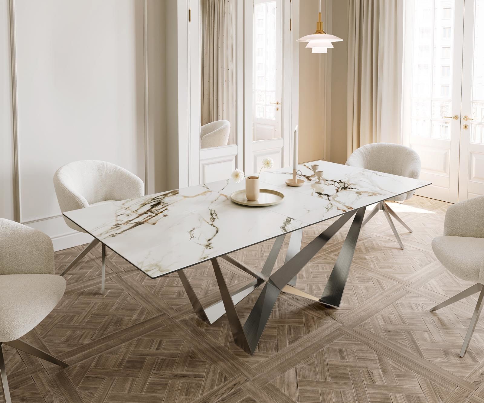DELIFE Esstisch Edge, Keramik Calacatta Luxe günstig online kaufen