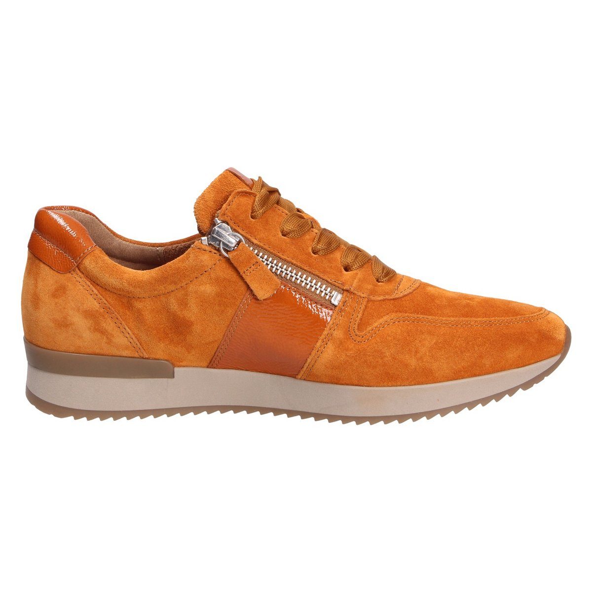 Komfort Schnürer für Damen in orange Schnürschuh