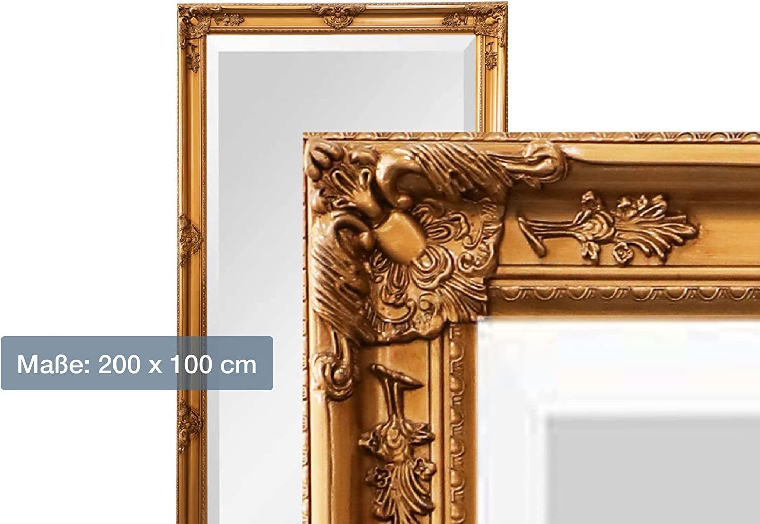 Home cm x Wandspiegel 100 dasmöbelwerk LC 200 Wandspiegel Gold