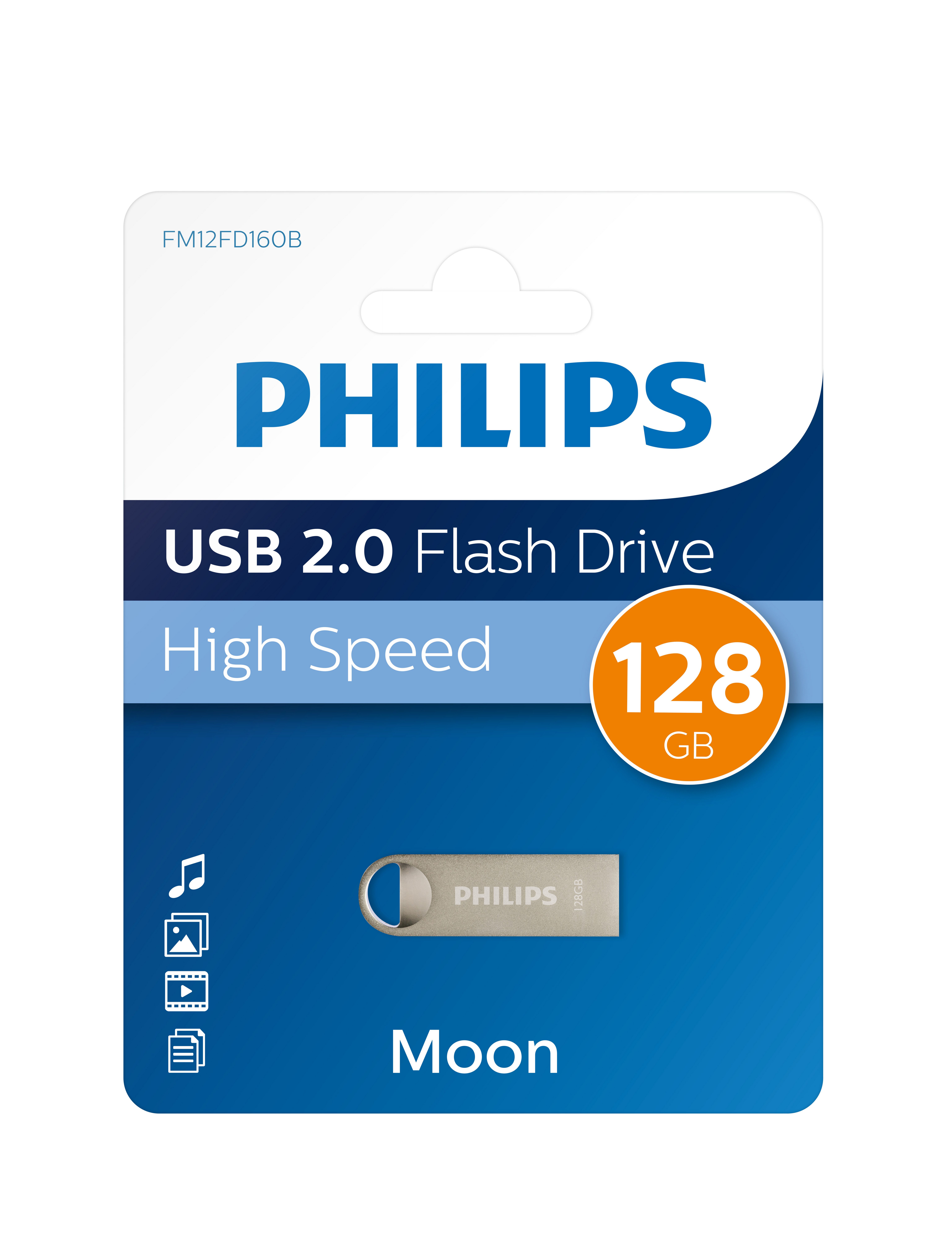 Philips Philips USB Stick 2.0 Moon Vintage 128 GB USB-Stick (USB USB 2.0)