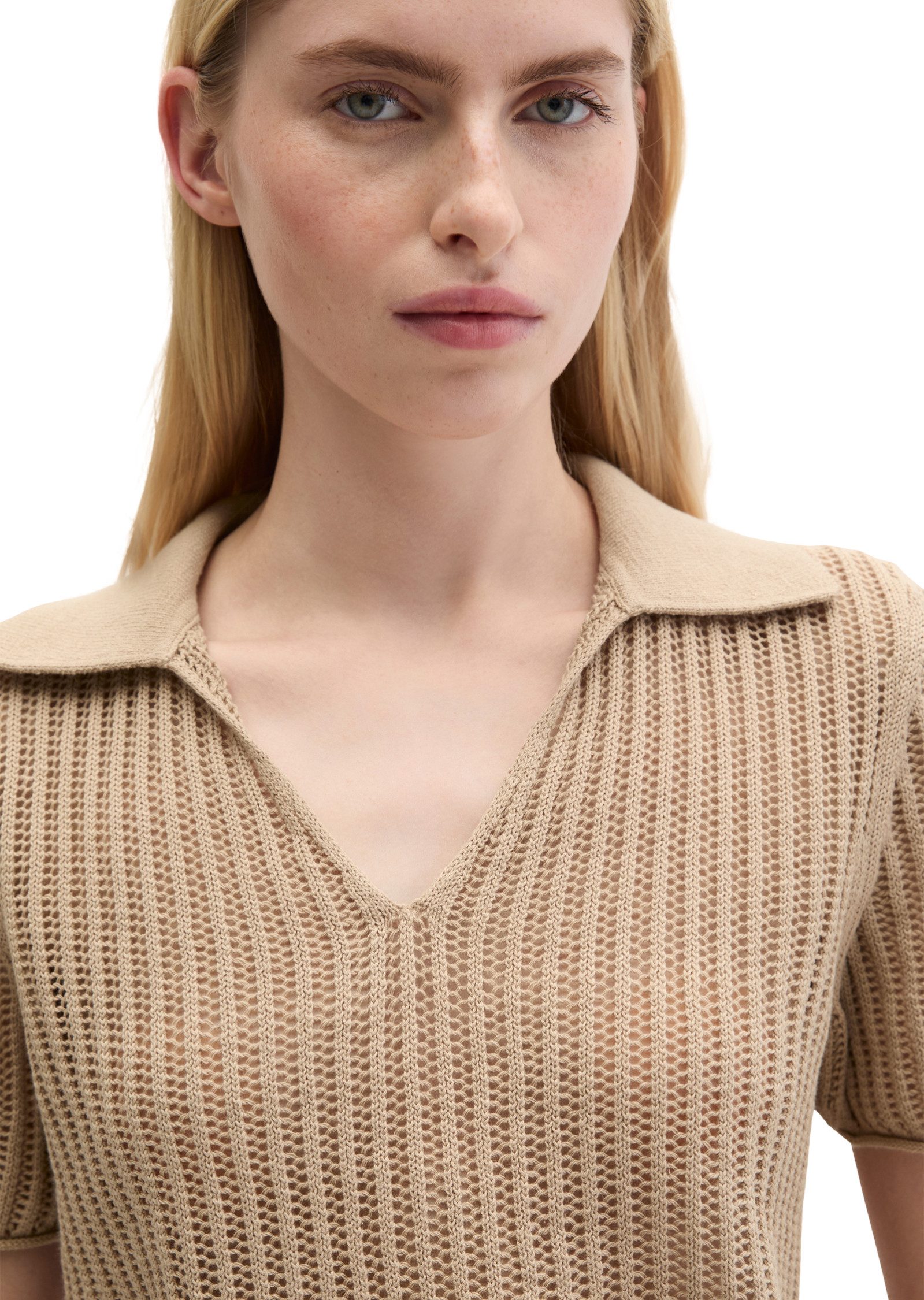 Marc O'Polo Polokragenpullover aus Bio-Baumwolle-Leinen-Mix – Bild 4 von 5