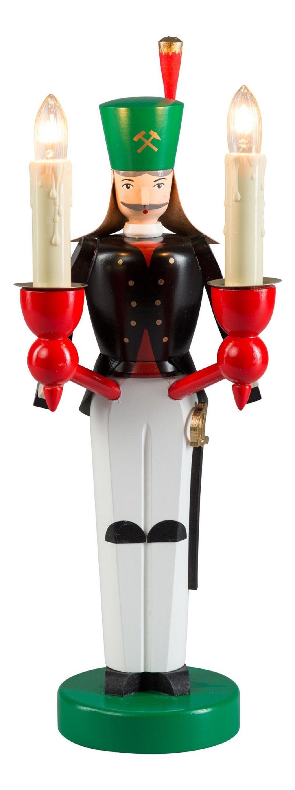 Erzgebirgische Volkskunst Richard Glässer GmbH Weihnachtsfigur Richard Glässer Bergmann elektrisch beleuchtet (1 St), Handarbeit aus dem Erzgebirge