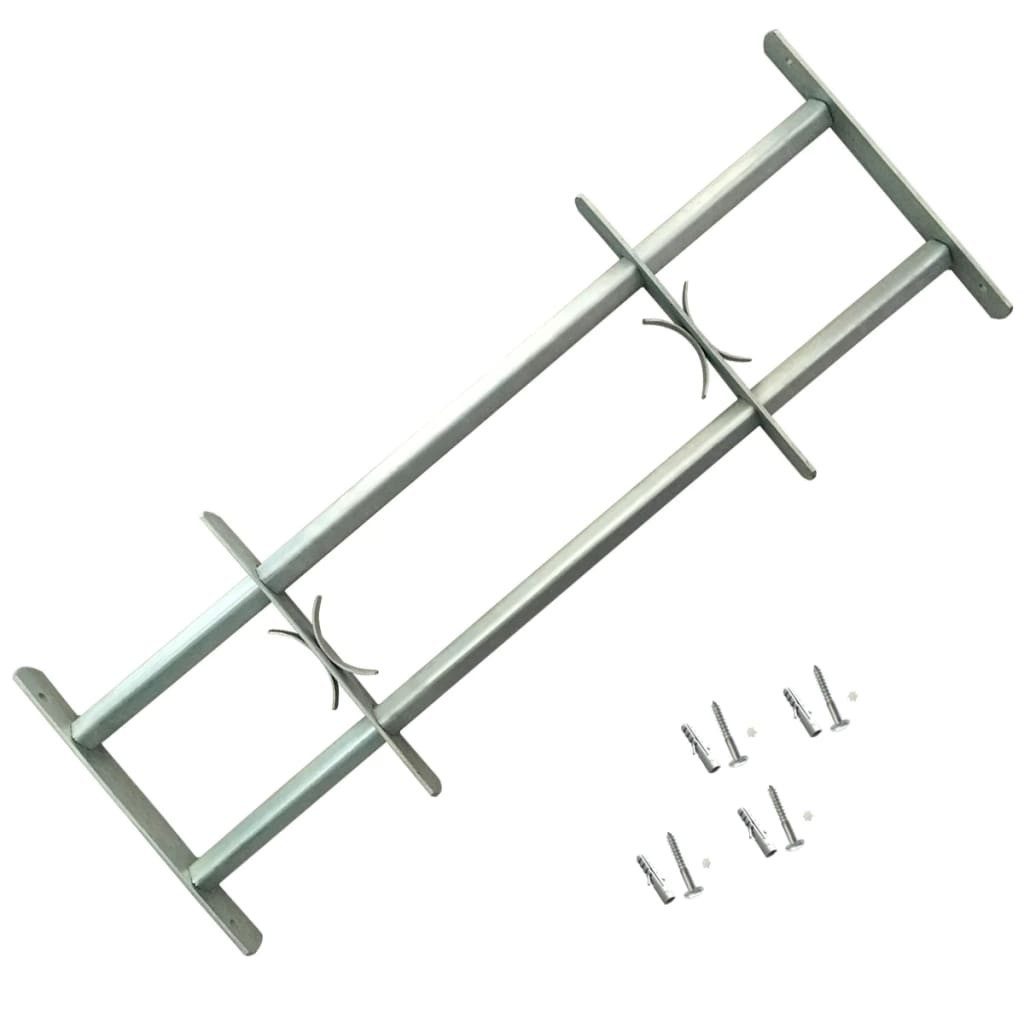 vidaXL Fenster 2 Querstäben 1000-1500 mm Fenstergitter Verstellbar für Fenster Verzin
