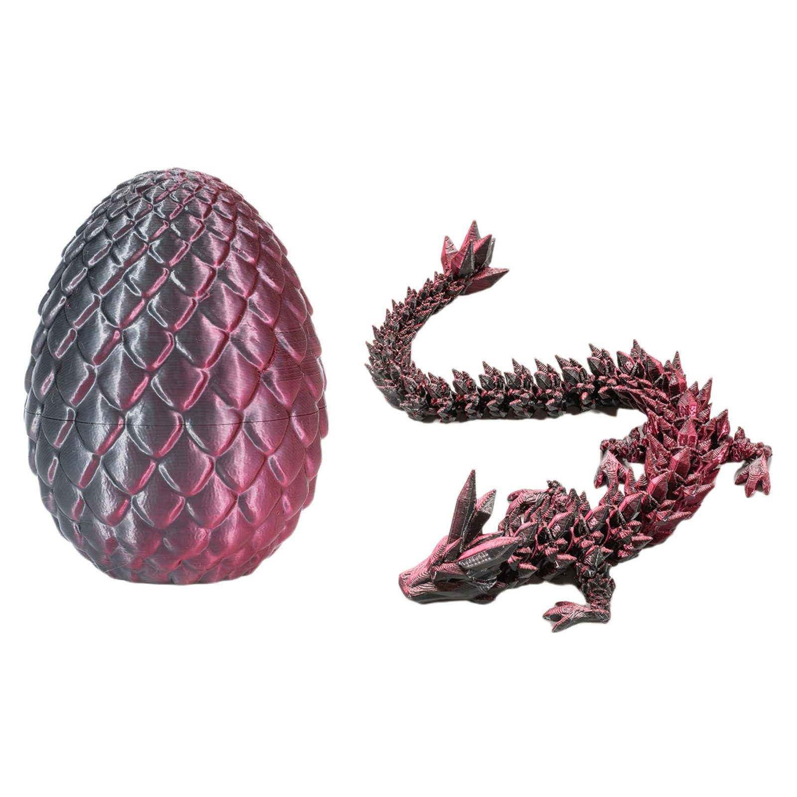 Jumpeak Tierfigur 3d drache,3d tiere,tiere figuren,Kinderspielzeug,halloween deko (1x22 cm Drache + 8,5 cm Drachenei), Mehrere Farben,künstlerische Kreationen,dekoration wohnzimmer