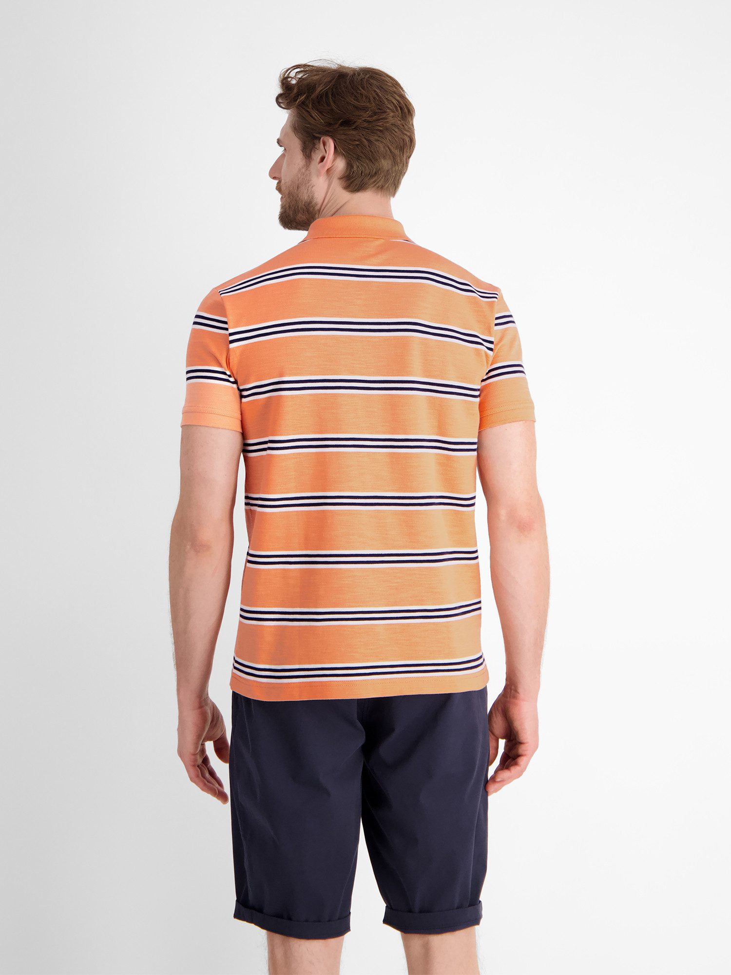 LERROS Poloshirt Herren Poloshirt in Rugby-Optik