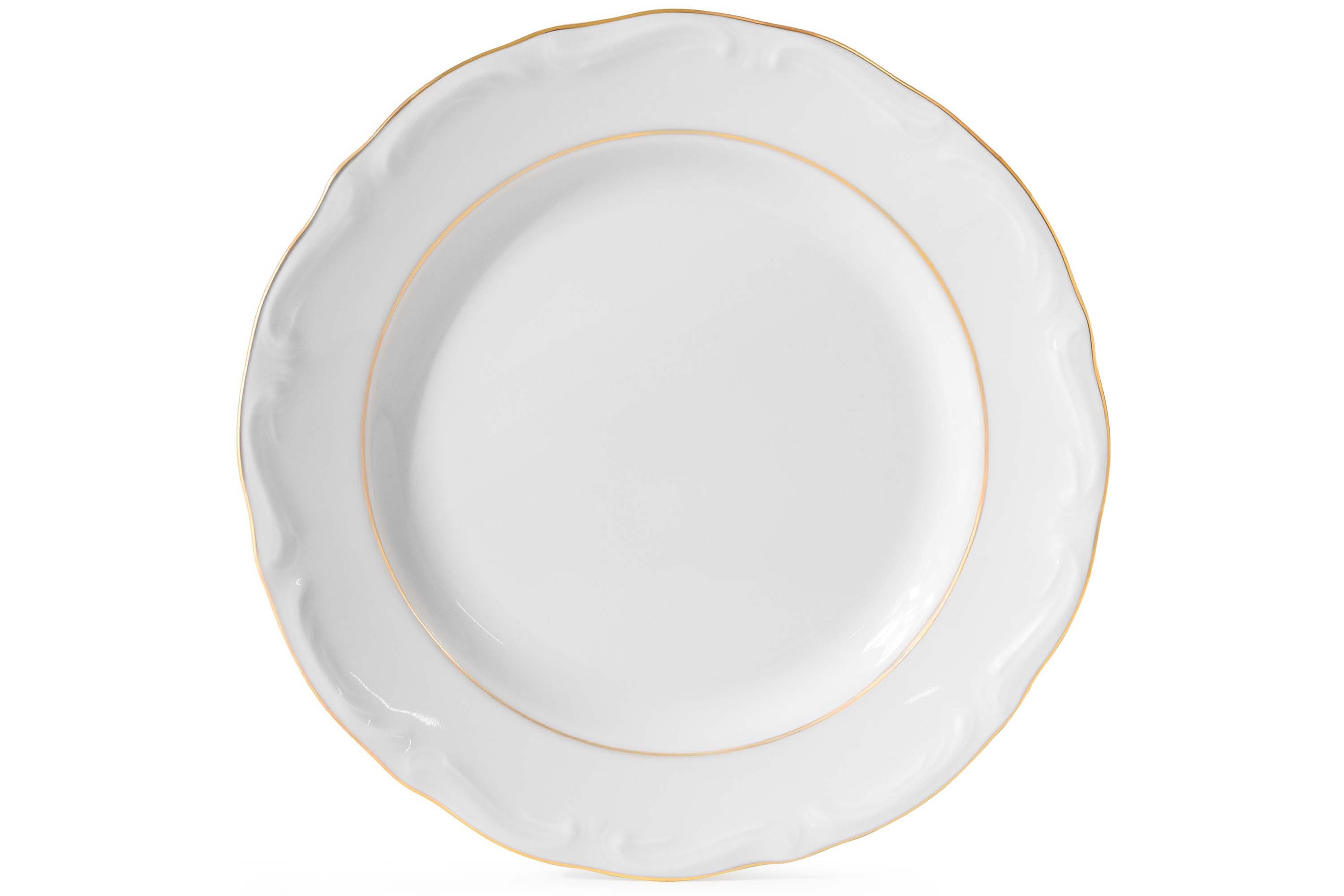 KONSIMO® Teller-Set CHODZIEZ MARIA TERESA Geschirrset, Hochwertiges Premium-Porzellan (6-tlg), 6 Personen, Porzellan, 6x Speiseteller, handgefertigt, Handdekoration in echtem Gold