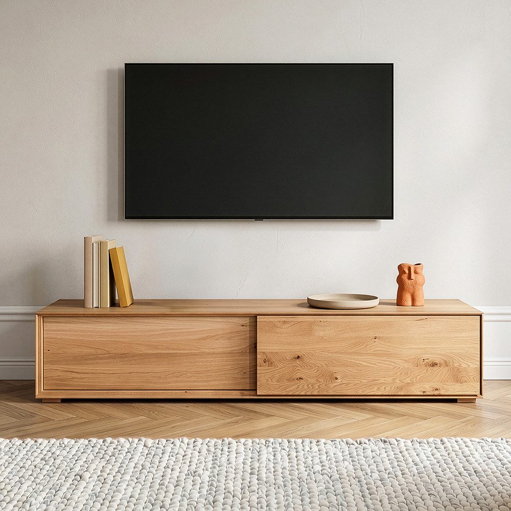 Lomadox Lowboard WYNDHAM-69, Fernsehschrank, stehend/hängend, Wildeiche massiv geölt