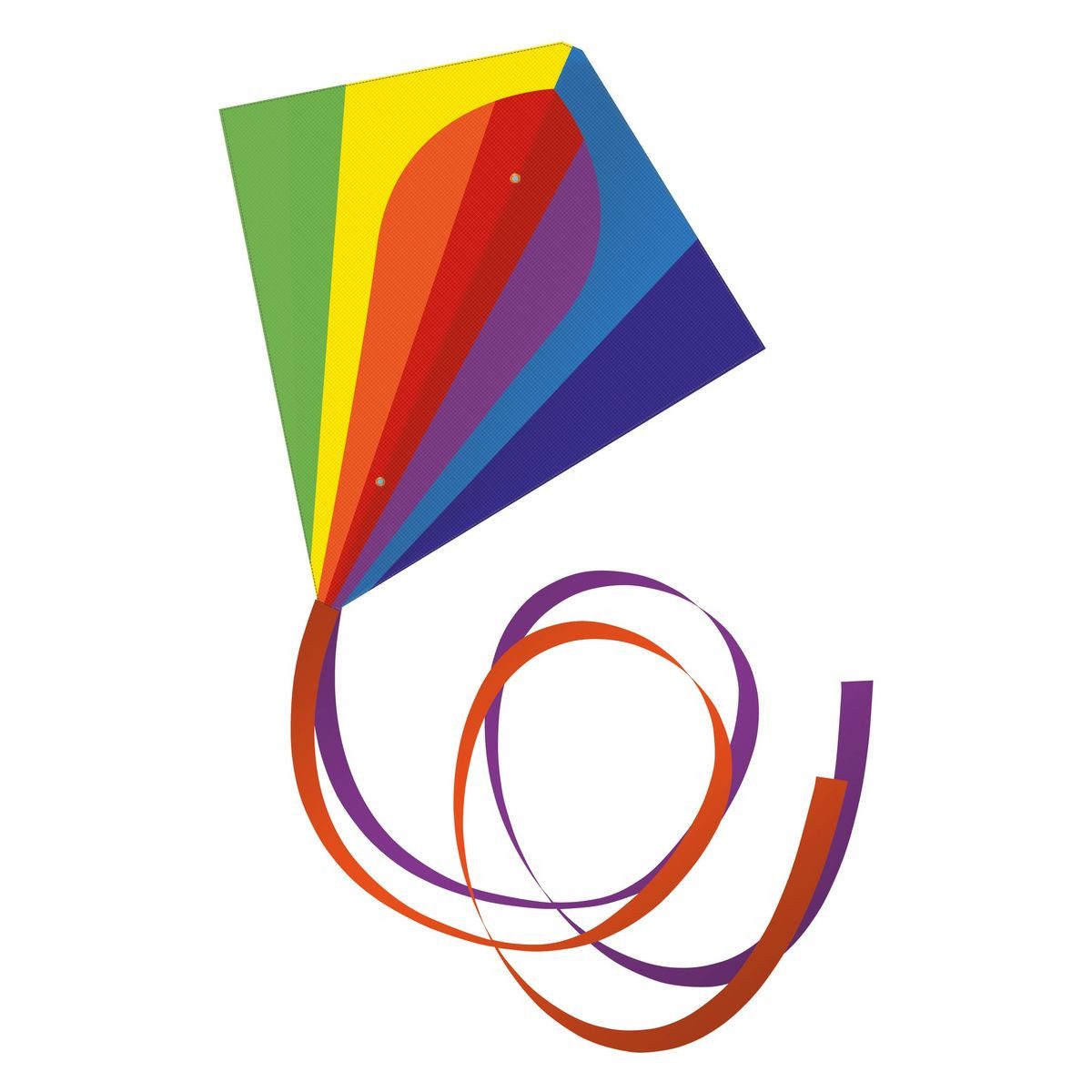 Paul Günther Flug-Drache Einleinerdrachen CLASSIC regenbogen 65x80cm Ripstop-Polyester