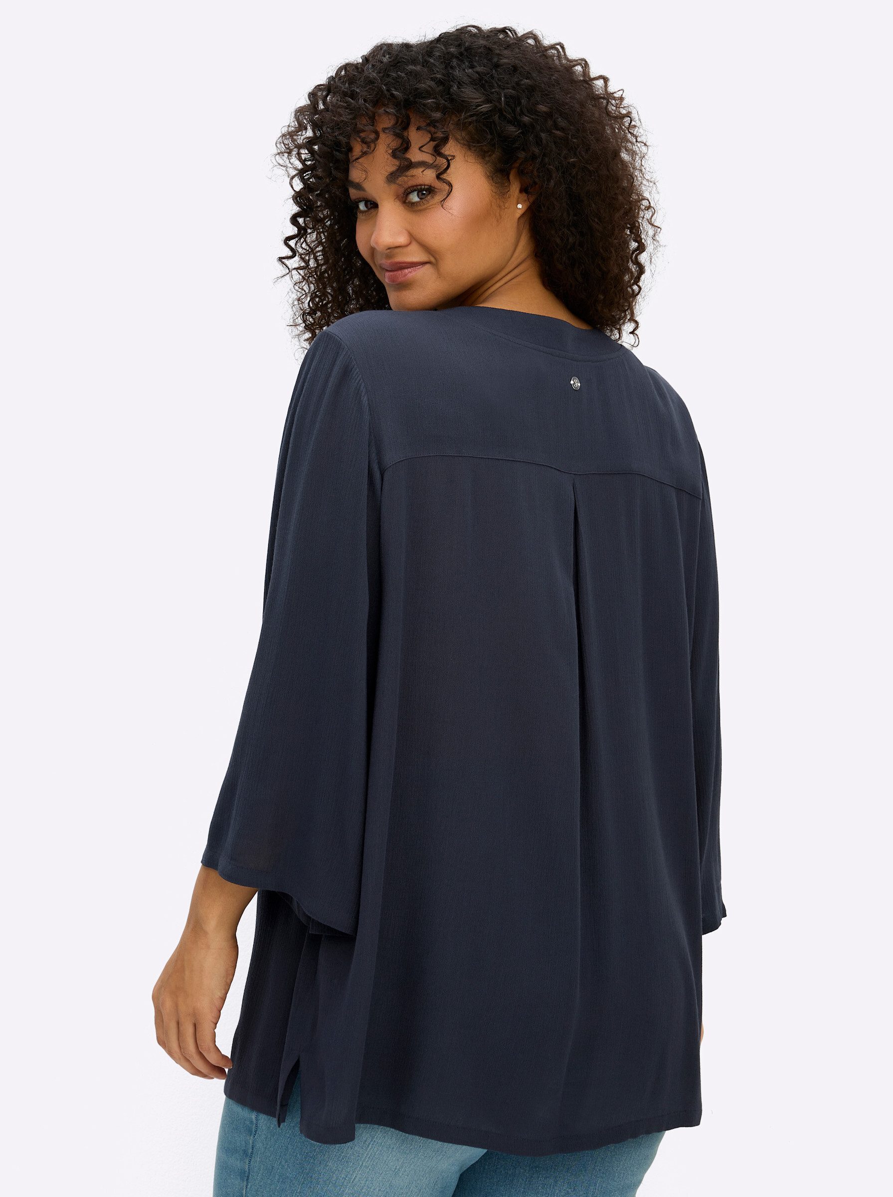Sheego Klassische Bluse Tunika 3/4-Arm günstig online kaufen