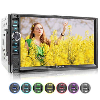 XOMAX XOMAX XM-2V719 Autoradio mit 7 Zoll Touchscreen Bildschirm, Bluetooth, USB, SD, AUX, 2 DIN Autoradio