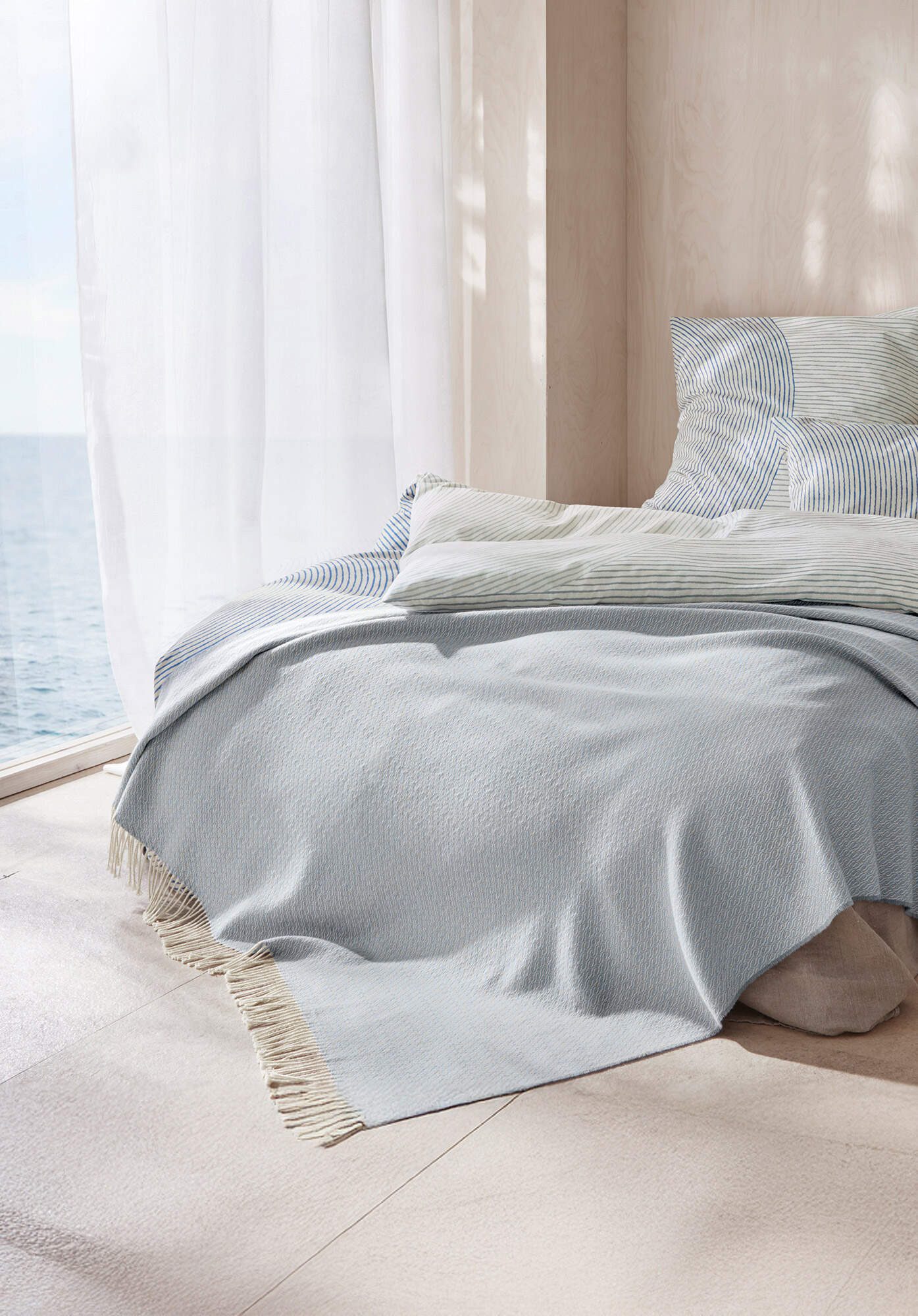 Plaid LIA aus Bio-Baumwolle mit Bio-Lambswool, Hessnatur