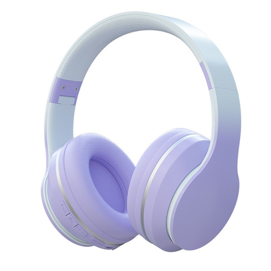 DÖRÖY Drahtloses Bluetooth-Headset mit Farbverlauf, Gaming-Headset, Headset Bluetooth-Kopfhörer Lila