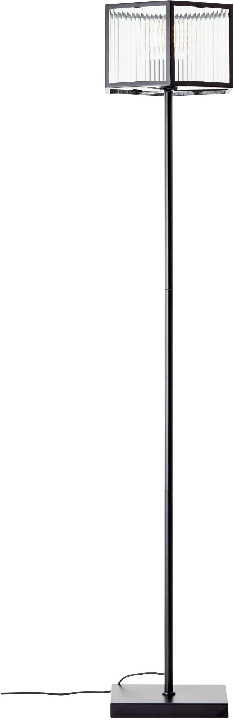 Timbers Stehlampe »Chesapeake«, 1 x E27, max. 40W, H 150cm, schwarz matt, mit Riffelglas-Otto