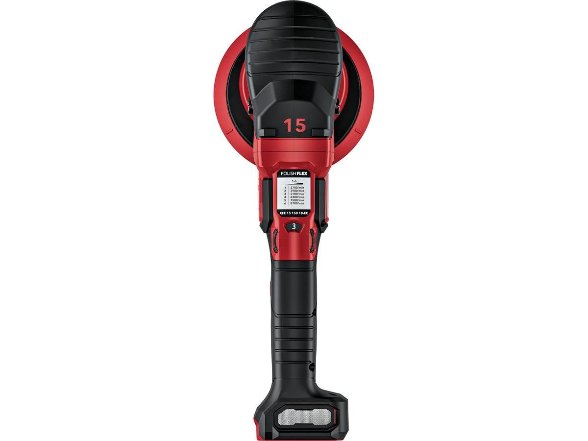 Flex Exzenter Poliermaschine XFE 2 15 18-EC, 1350 min. U/min, 4350 max. U/min, Ø 150 mm, (im Karton), bürstenloser Motor mit hohem Wirkungs- und Leistungsgrad