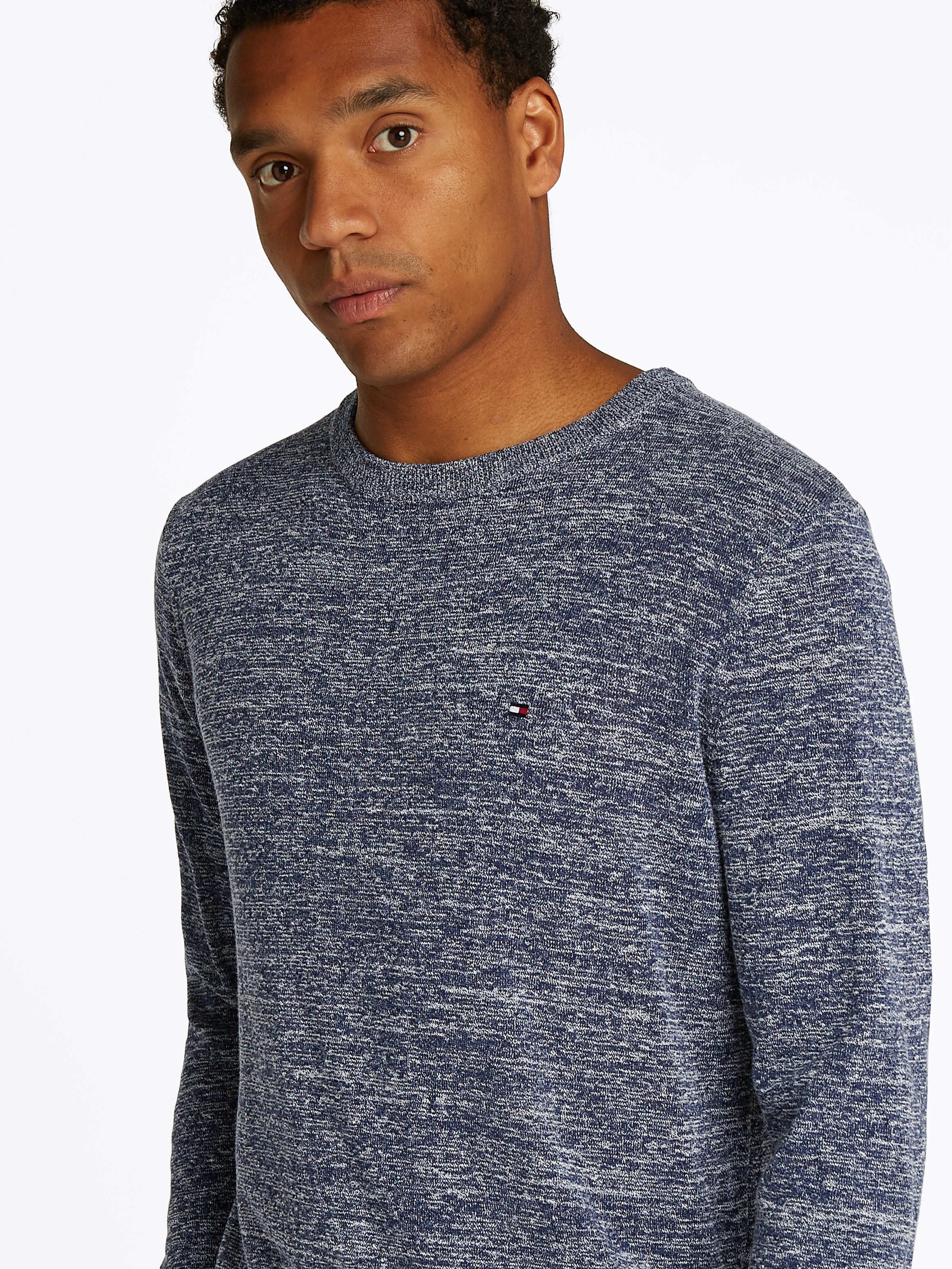 Tommy Hilfiger Rundhalspullover COTTON LINEN CREW NECK günstig online kaufen