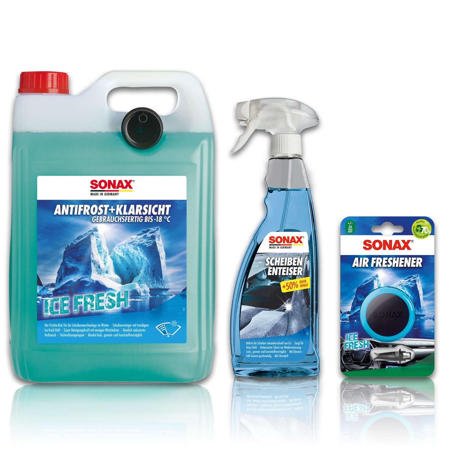 Scheibenfrostschutz Sonax Duft Winter Set Enteiser + Scheibenwasser Scheibenreiniger +