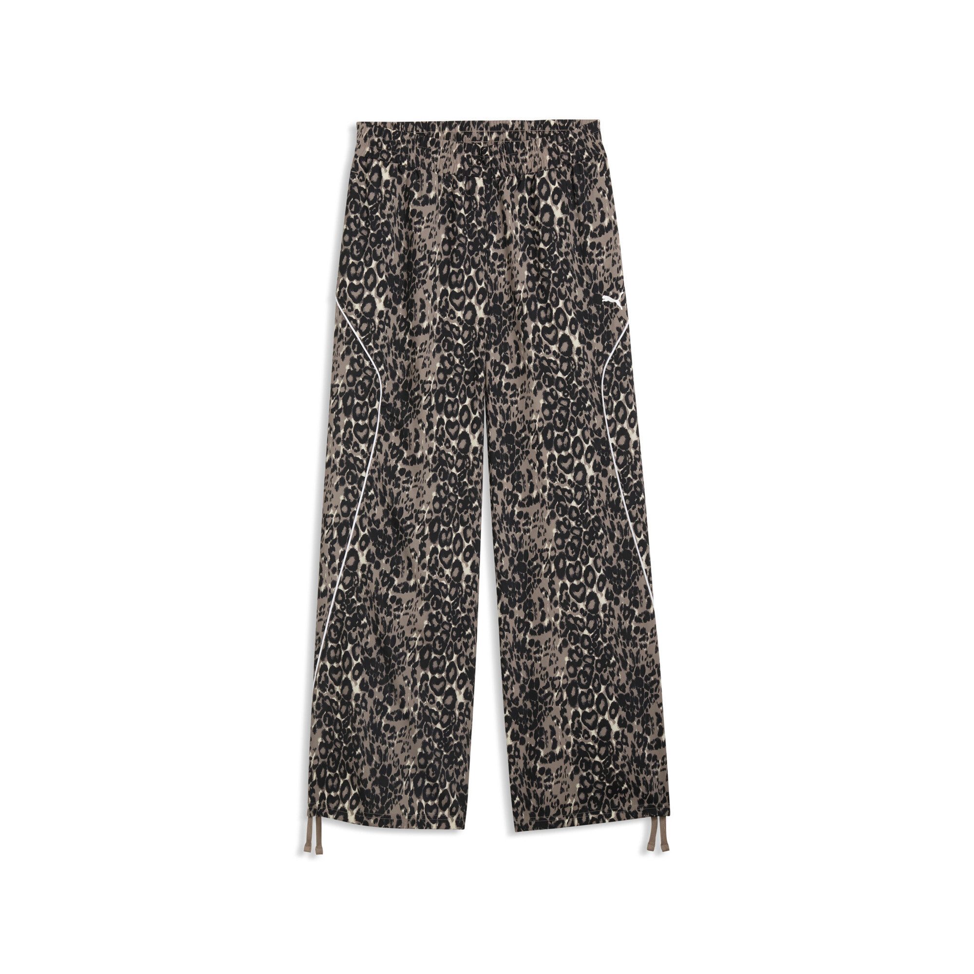 PUMA Trainingshose SPORT ANIMAL RELAXED AOP WIDE LEG WOVEN PANTS mit Eingrifftaschen, normale Länge, aus Polyester
