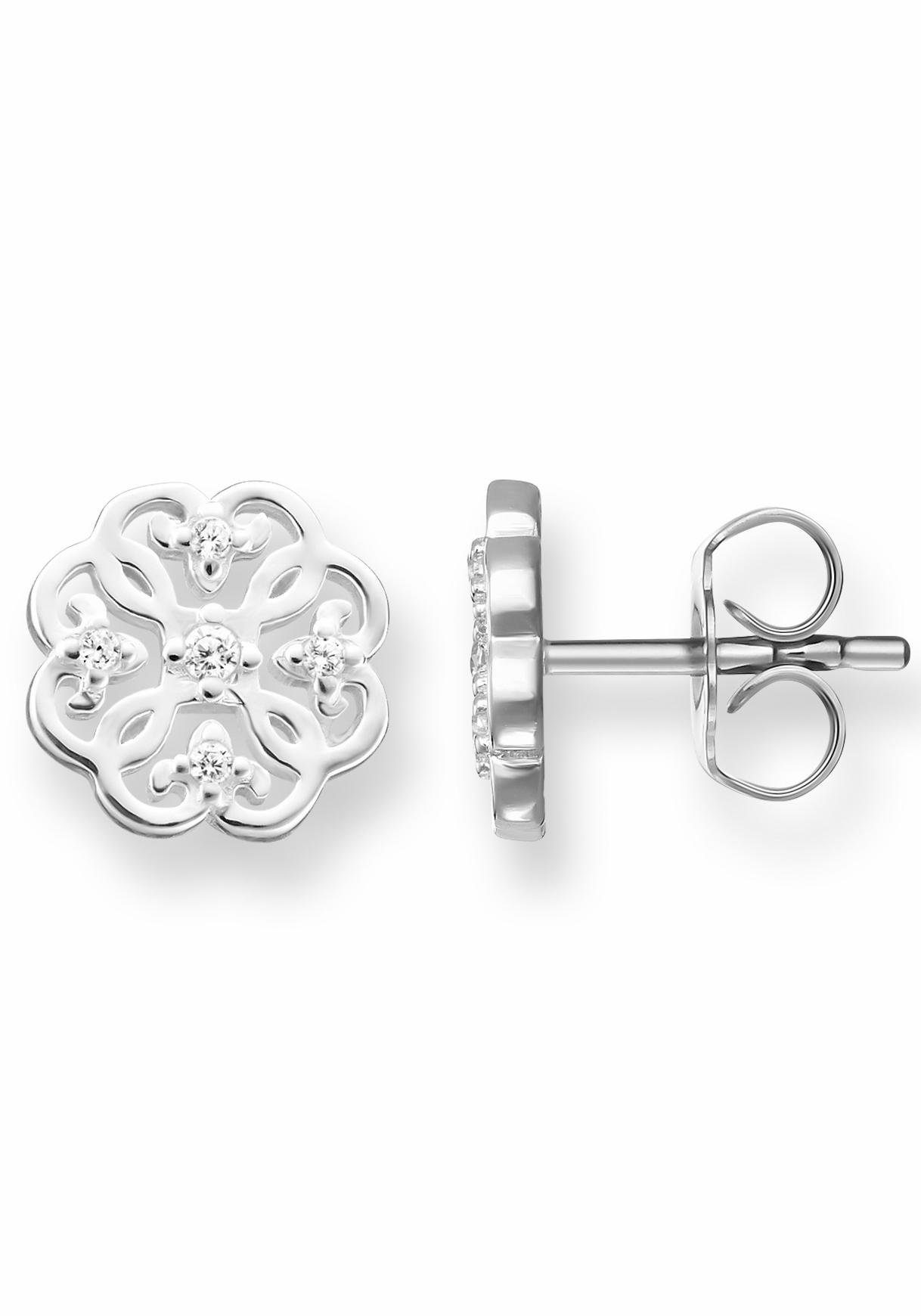 THOMAS SABO Paar Ohrstecker Kleeblatt-Design, mit Zirkonia