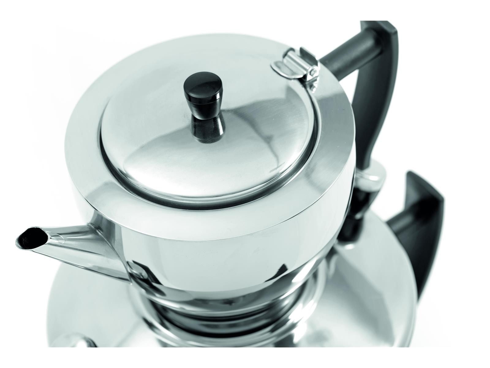 Bartscher Samowar Samowar 3L, mit Teekanne 1,2L, Edelstahl, 191001
