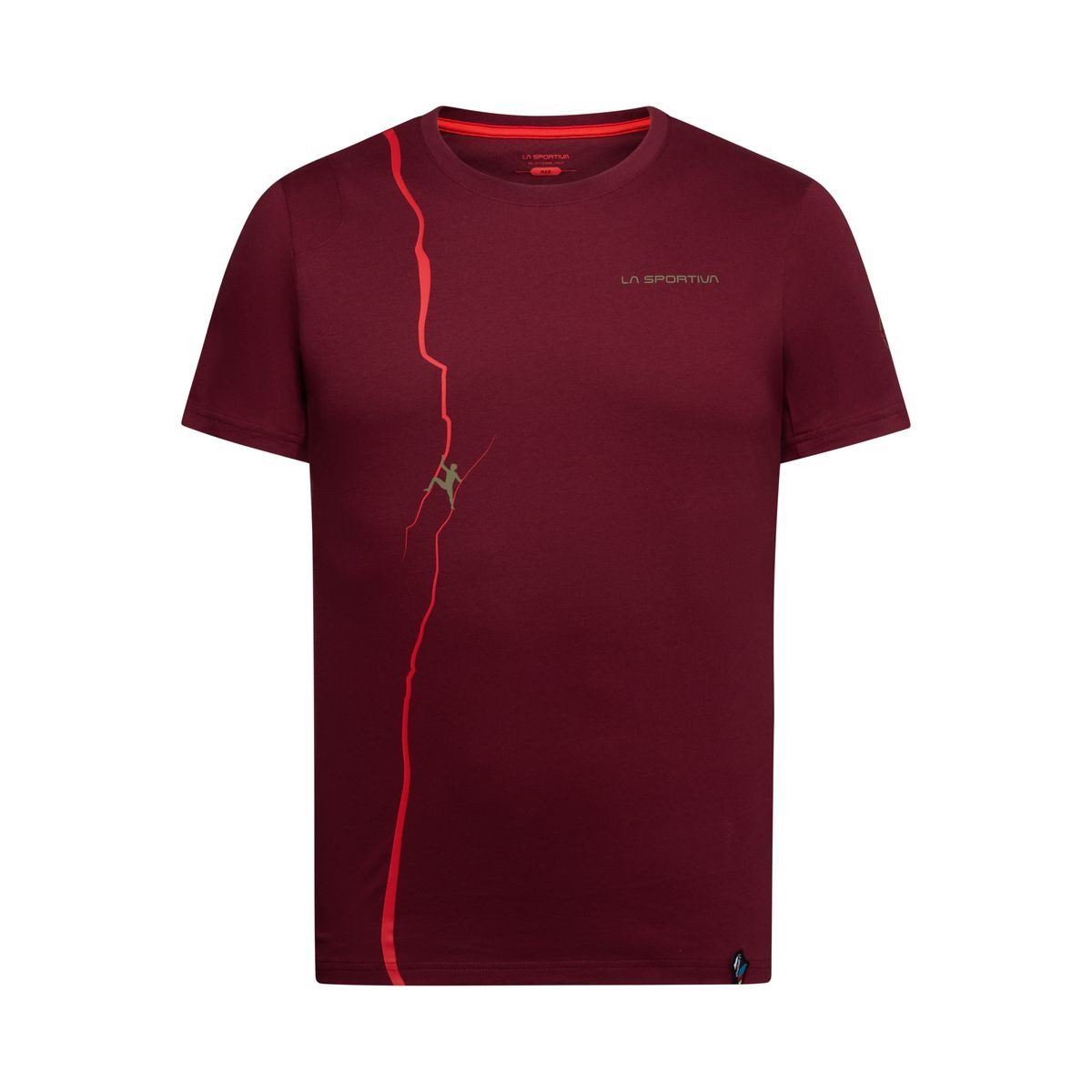 La Sportiva Kurzarmshirt Route T-shirt Men Herren T-Shirt aus Baumwolle, ideal für Klettern, Laufen und Reisen