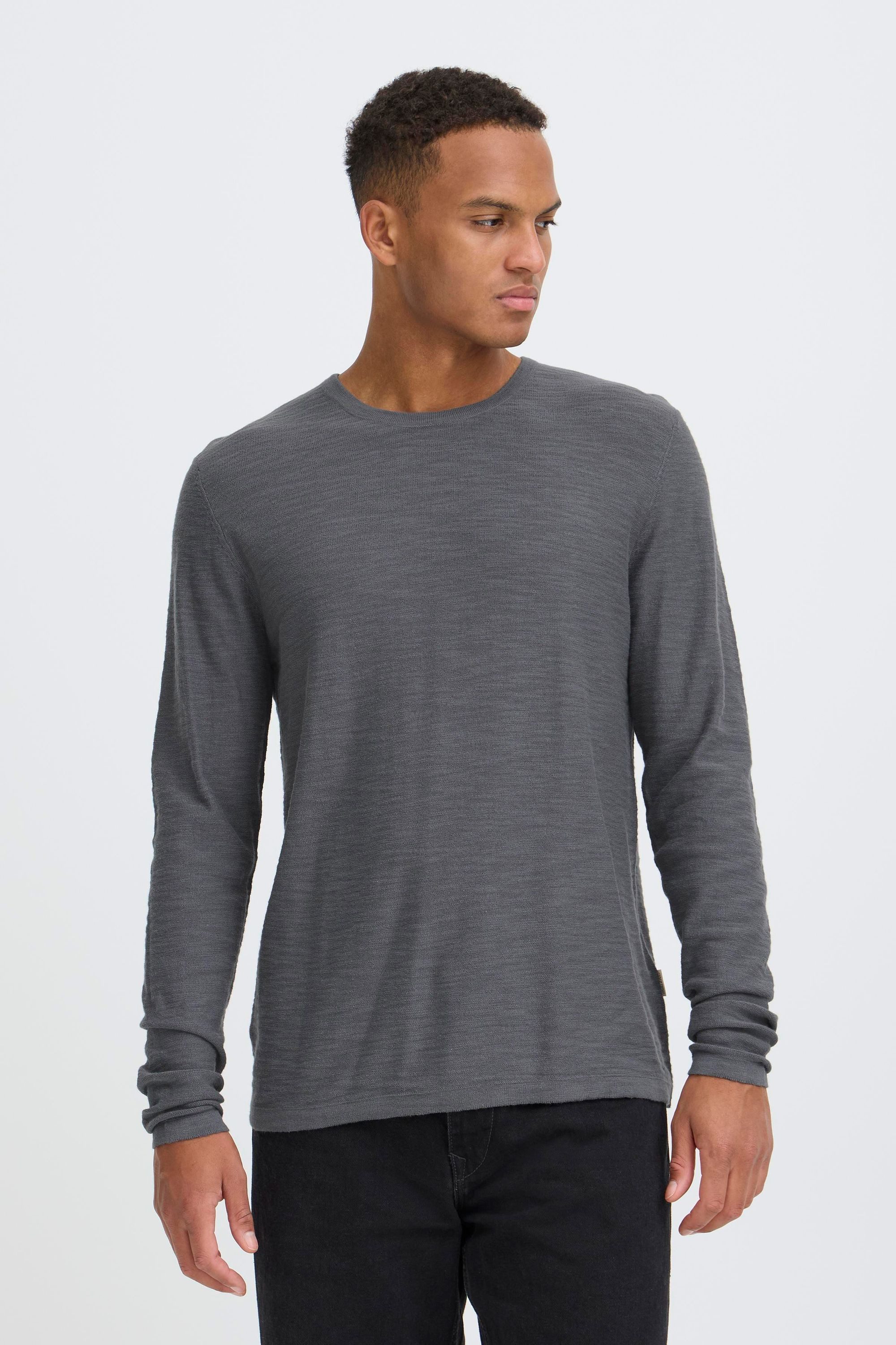 Blend Strickpullover BHAbas Basic Strickpullover mit Rundhalsausschnitt