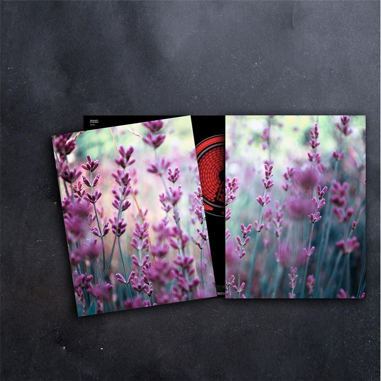 Lavendel 2-teilig Herd-Abdeckplatte 80x52 Decorwelt Ceranfeldabdeckung
