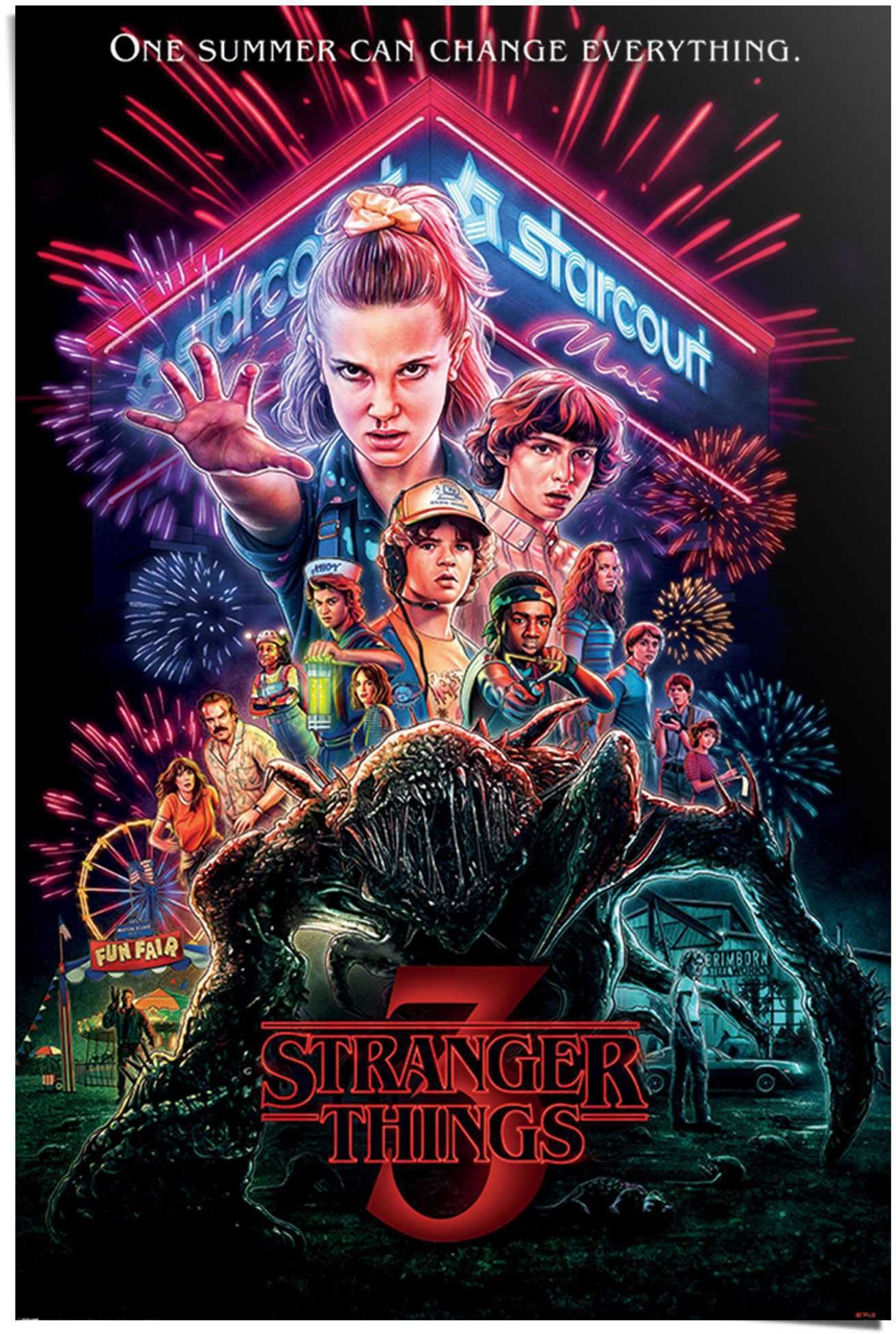 Reinders! Плакат Плакат Stranger Things Summer of 85 - Netflix - Mike - Eleven, Serien (1 St)