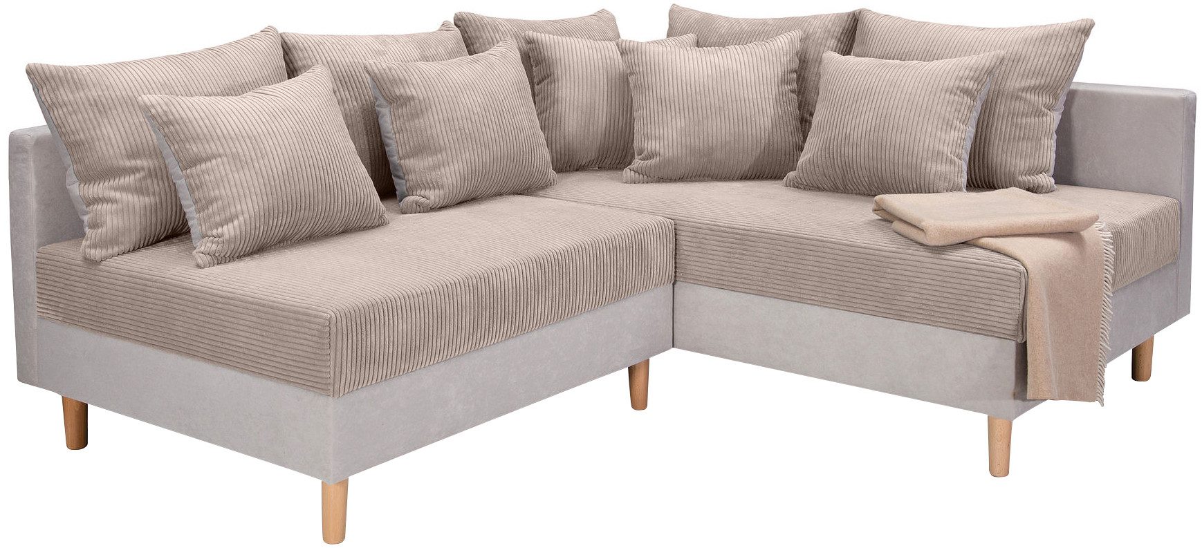 COLLECTION AB Ecksofa "L-Form" Ecksofa,Ottomane rechte Seite montierbar,Kom günstig online kaufen