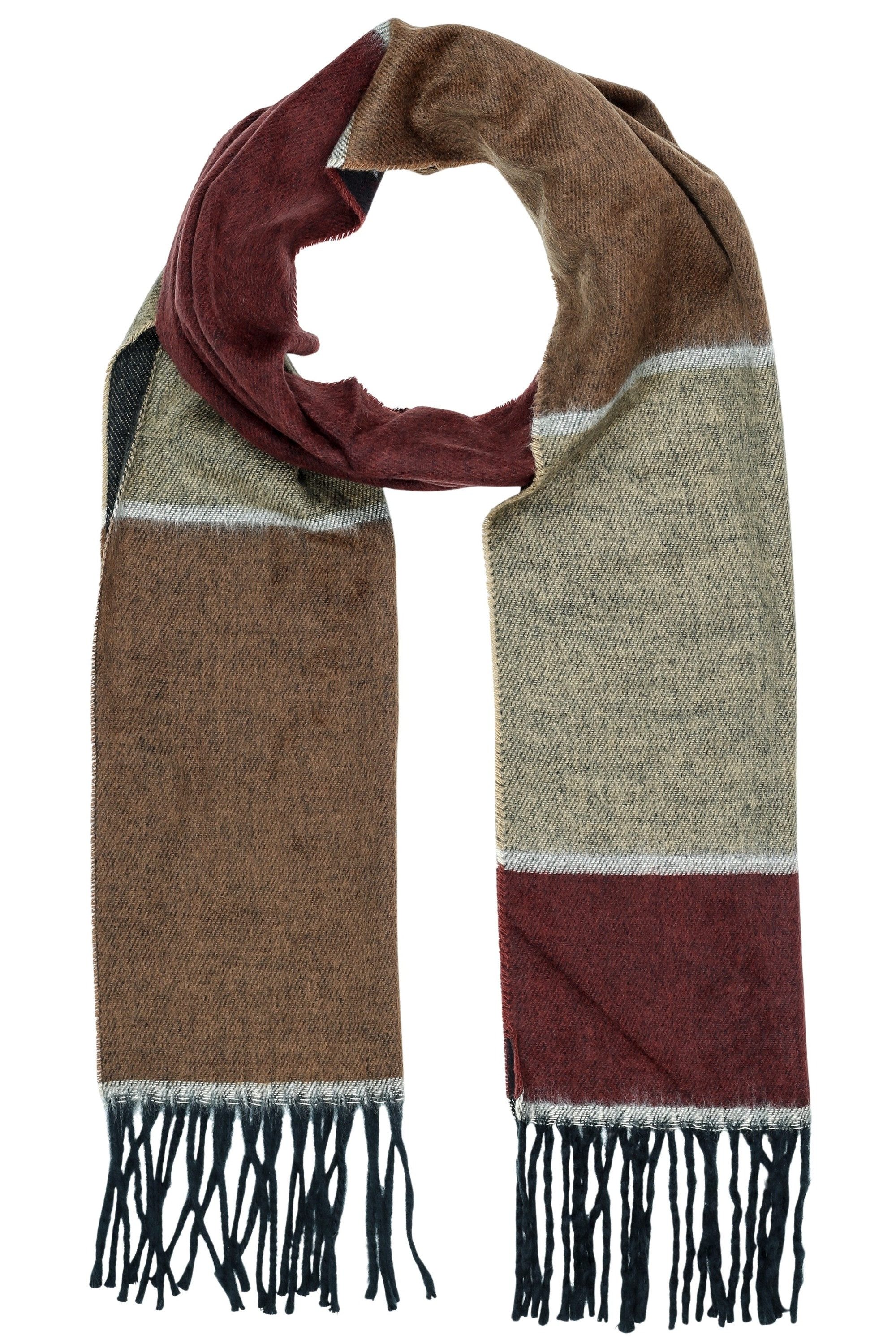 COLLEZIONE ALESSANDRO Wollschal Profession, (1-St), Made in Italy, Color Blocking