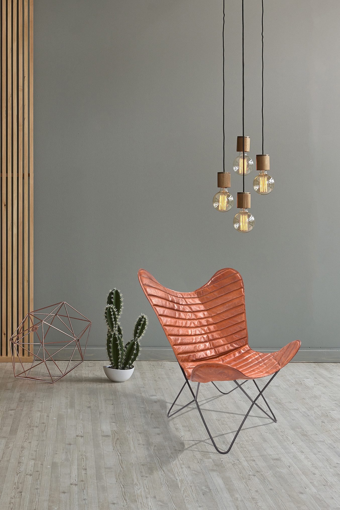 Kayoom 4-Fußstuhl Schmetterling Stuhl Santiago, Schmetterlingsstuhl aus Leder (1 St), pflegeleicht, hochwertig, hochwertig verarbeitet, hoher Sitzkomfort