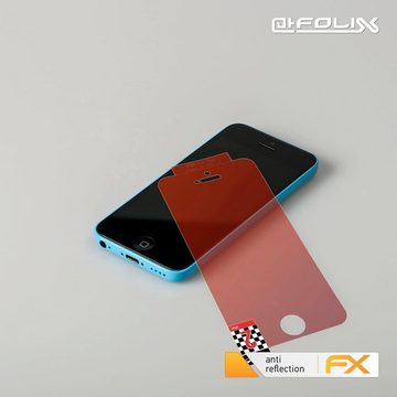 atFoliX Schutzfolie für Apple iPhone 5C, (3 Folien), Entspiegelnd und stoßdämpfend