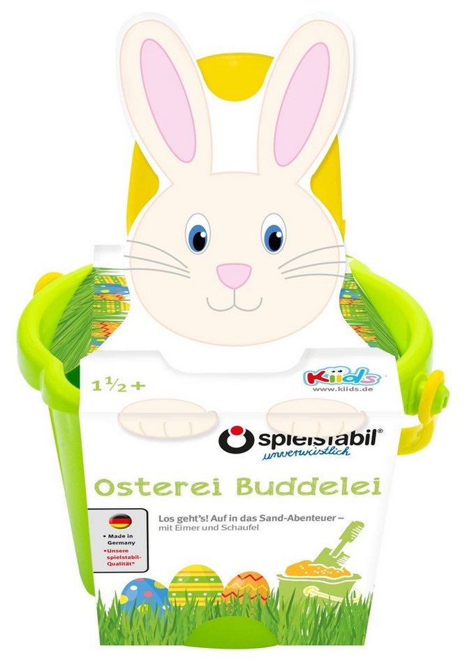 Kiids Osterhase Spielstabil Eimer und Schaufel - Osterei Buddelei Limited  Edition