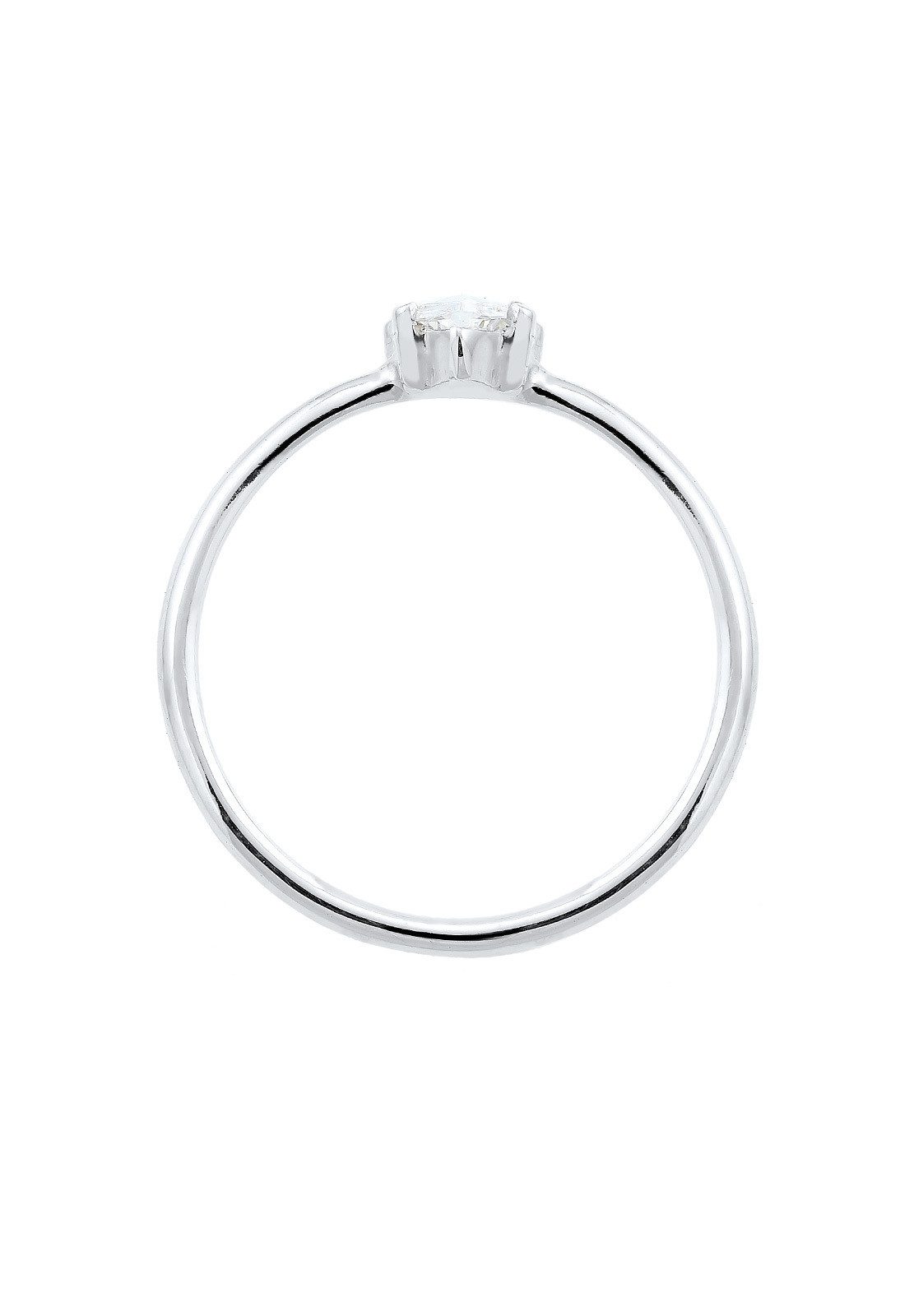 Elli Verlobungsring Verlobung Marquise Zirkonia Stein 925 Silber
