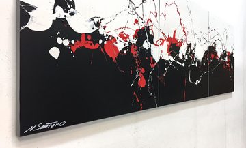 WandbilderXXL XXL-Wandbild Clashing Contrasts 210 x 70 cm, Abstraktes Gemälde, handgemaltes Unikat