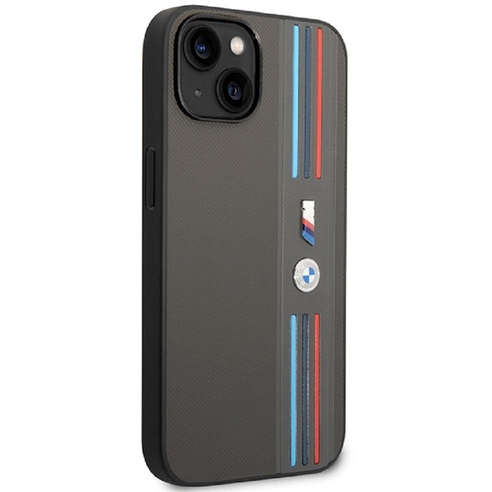 BMW Handyhülle Case iPhone 14 Plus Kunststoff Tricolor grau 6,7 Zoll, Kantenschutz