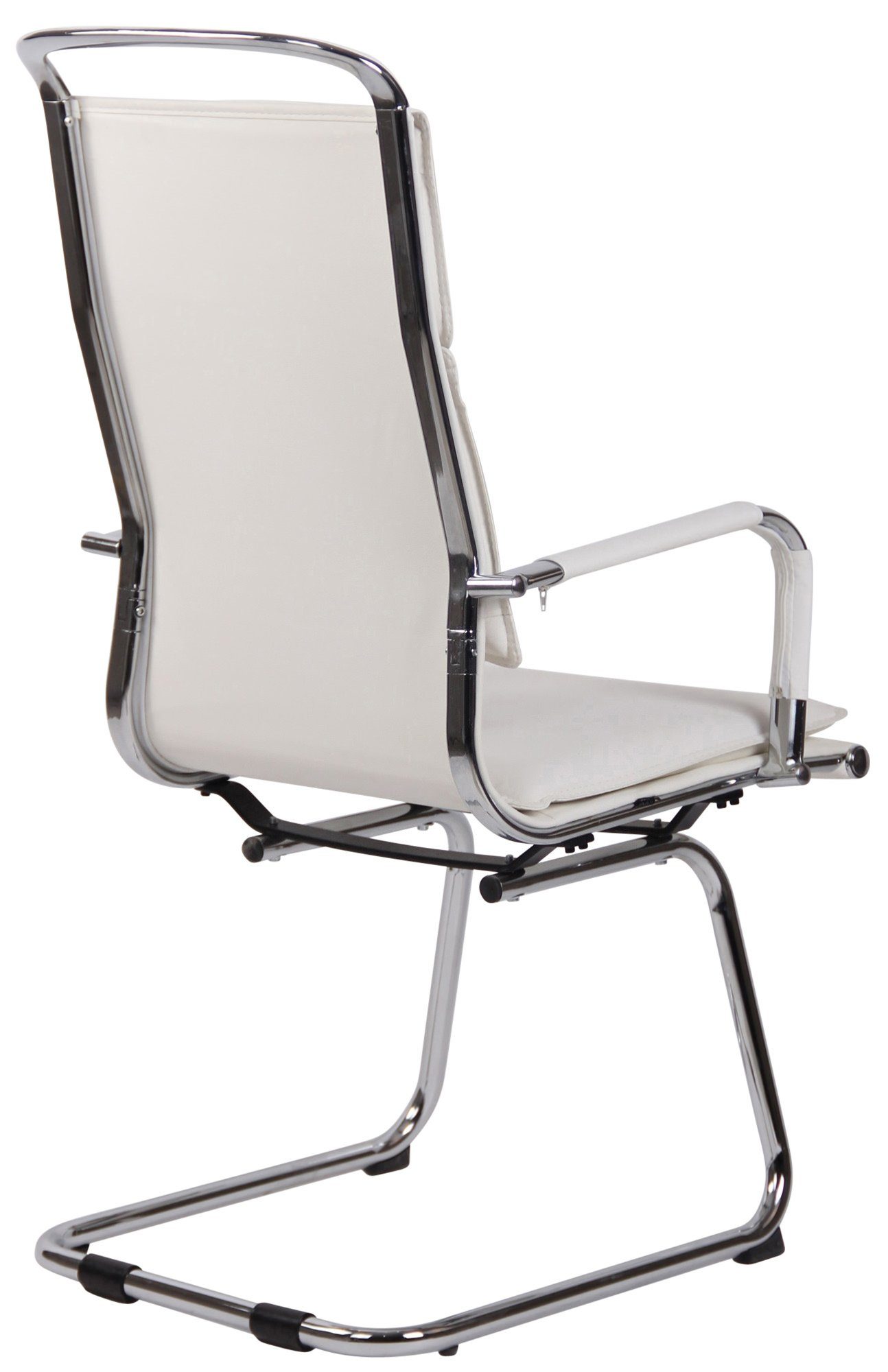 (Küchenstuhl hochwertig Wohnzimmerstuhl), weiß TPFLiving - mit Besucherstuhl chrom Kunstleder - Metall Sitzfläche: gepolsterter Konferenzstuhl - Gestell: Beta Sitzfläche Esszimmerstuhl -