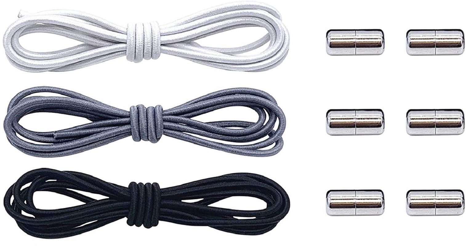 COOL-i ® Schnürsenkel, 2Paar Elastische Runde Schnürsenkel Universal,Für Alle & Kinderschuhe