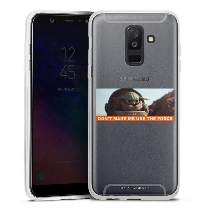 DeinDesign Handyhülle Star Wars The Child Statement transparent Samsung Galaxy A6 Plus Duos (2018) Silikon Hülle Bumper Case