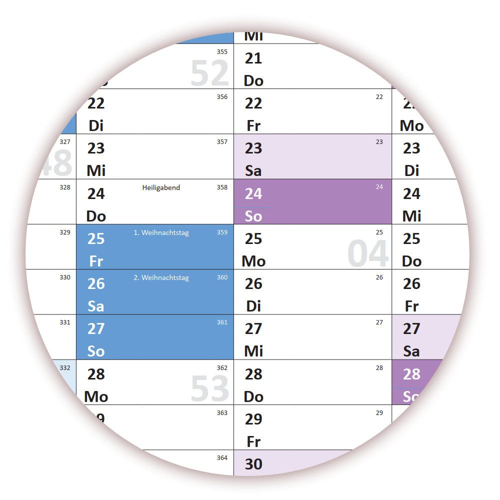 LYSCO Wandkalender Schuljahreskalender Schulkalender DIN B1 / DIN A1 - 2026/2027, Lehrerkalender Schulplaner, 13 Monate August 2026 bis August 2027, Querformat, – Bild 4 von 5