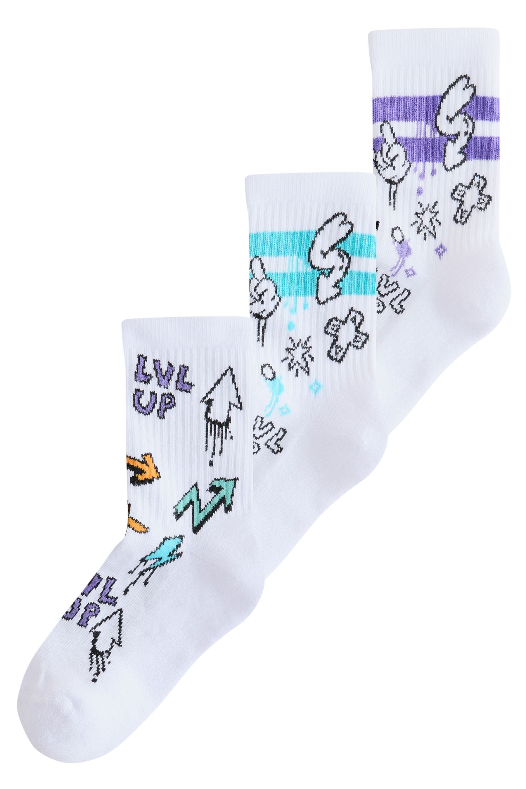 Next Basicsocken Gerippte Socken mit Randstreifen, günstig online kaufen