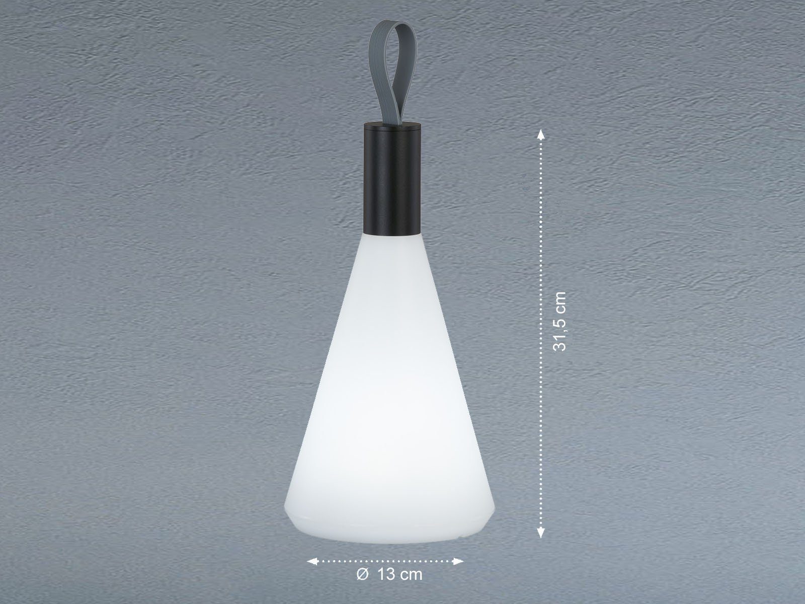 easy! BY FHL LED Außen-Tischleuchte, USB-Ladefunktion, LED fest integriert, Warmweiß, 2er SET Outdoor IP 44 Schutzklasse ohne Stromkabel, Akku USB aufladbar