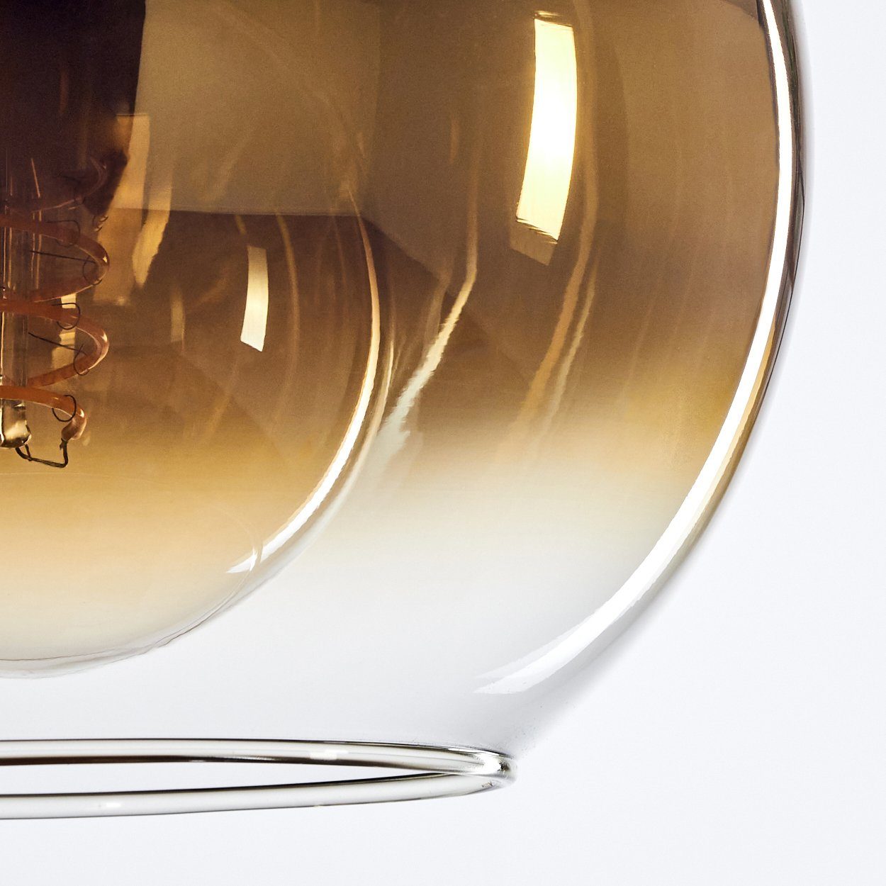 Metall/Glas aus Leuchte mit (20 Höhe hofstein Hängelampe x 1 ohne Schirm cm), Glas 145 Altmessing-/Goldfarben/Klar, aus Hängeleuchte Leuchtmittel, in max. E27 cm,