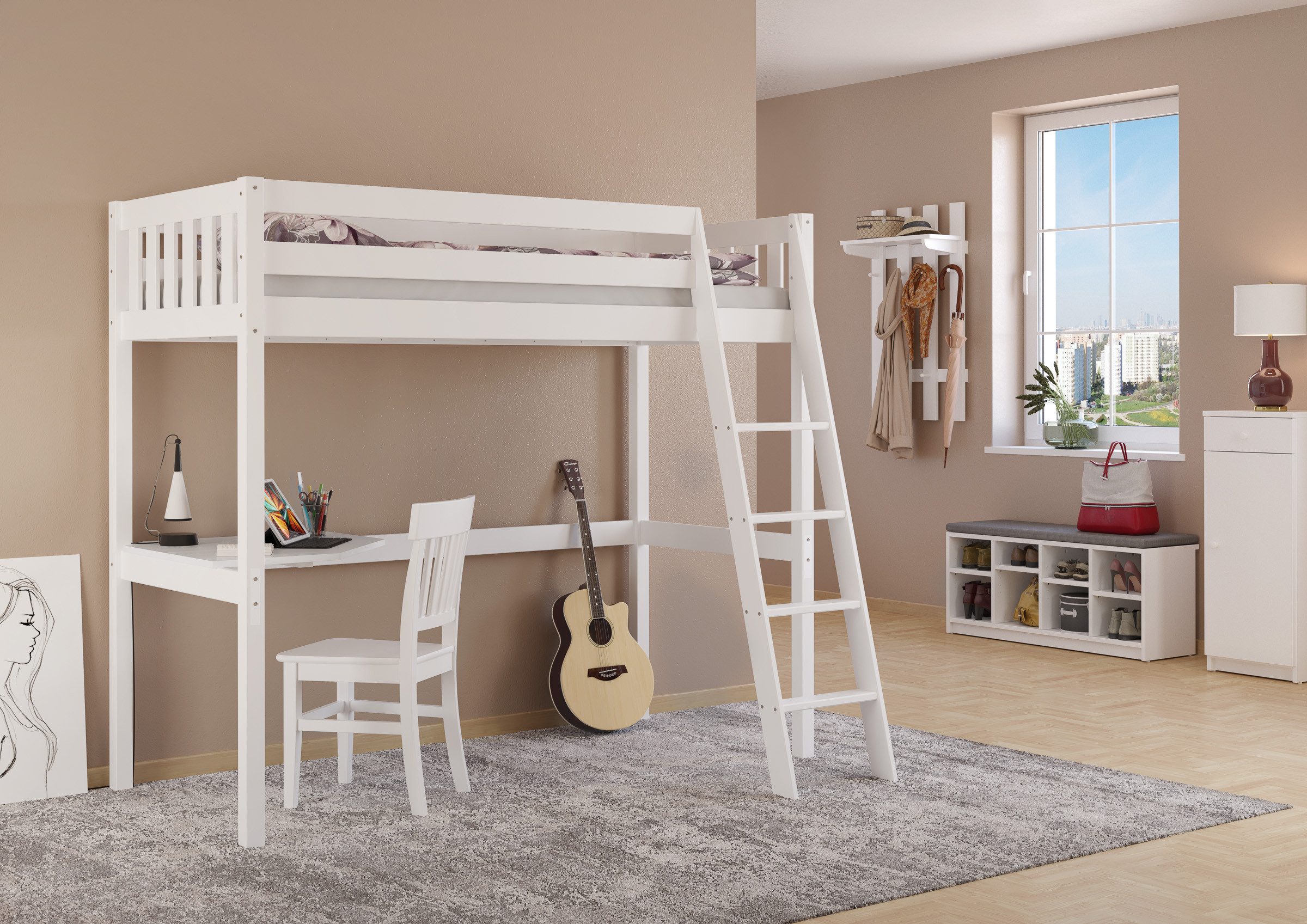 ERST-HOLZ Hochbett Extra Hohes Bett Hochbett günstig online kaufen