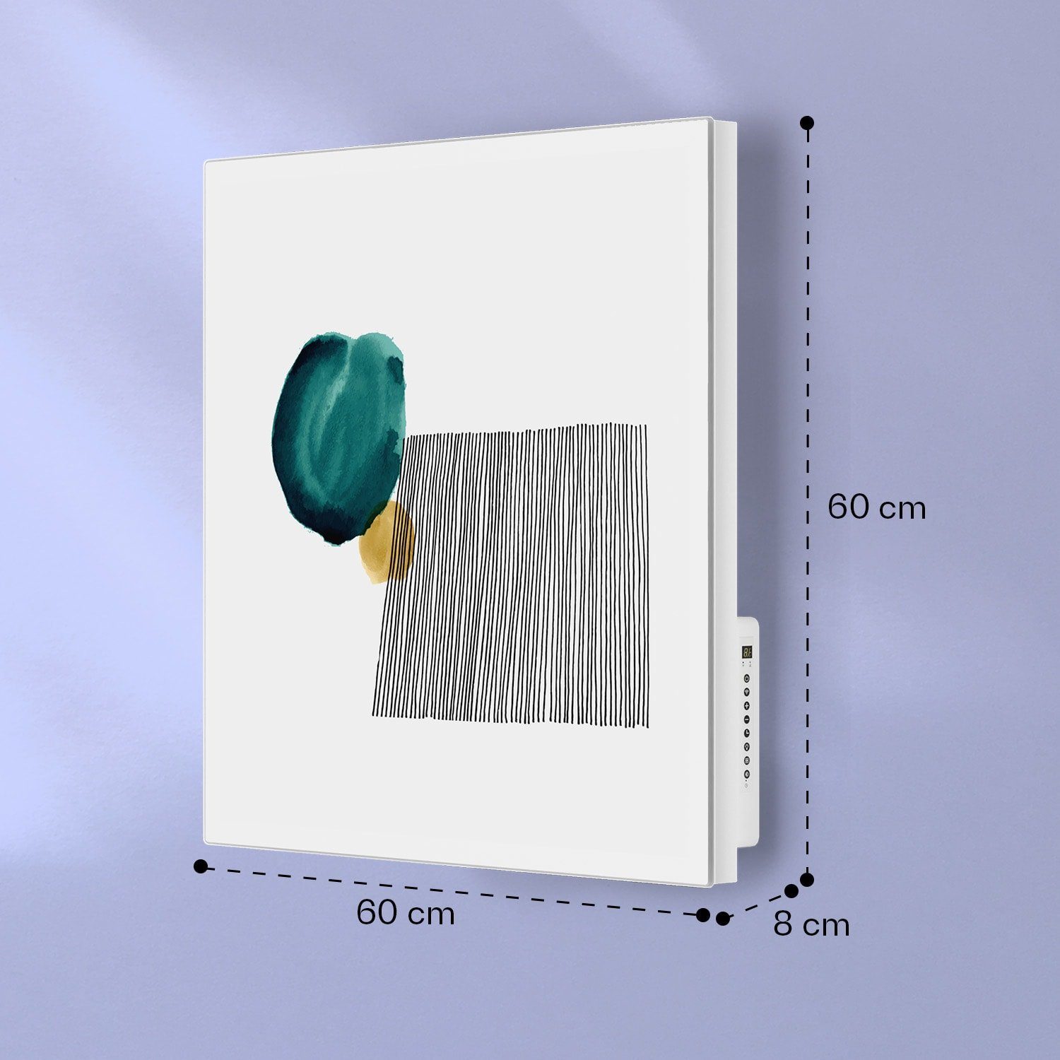 Bild Thermostat abstract, Wandheizung Mojave elektrische 500 elektrisch Heizung Klarstein Heizkörper Smart W Infrarot