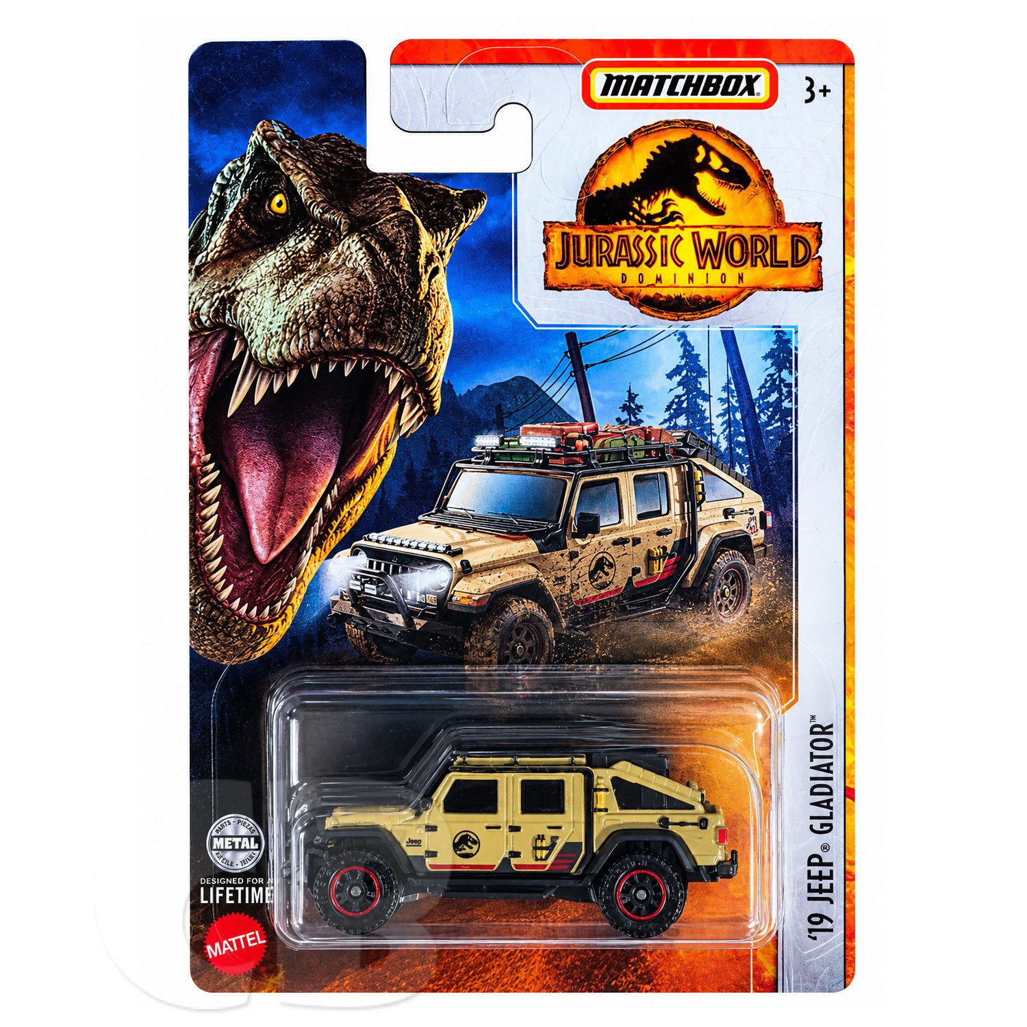 MATCHBOX Spielzeug-Auto Jurassic World Fahrzeug 1:64, Spielzeugauto zum Sammeln / verschiedene Fahrzeuge