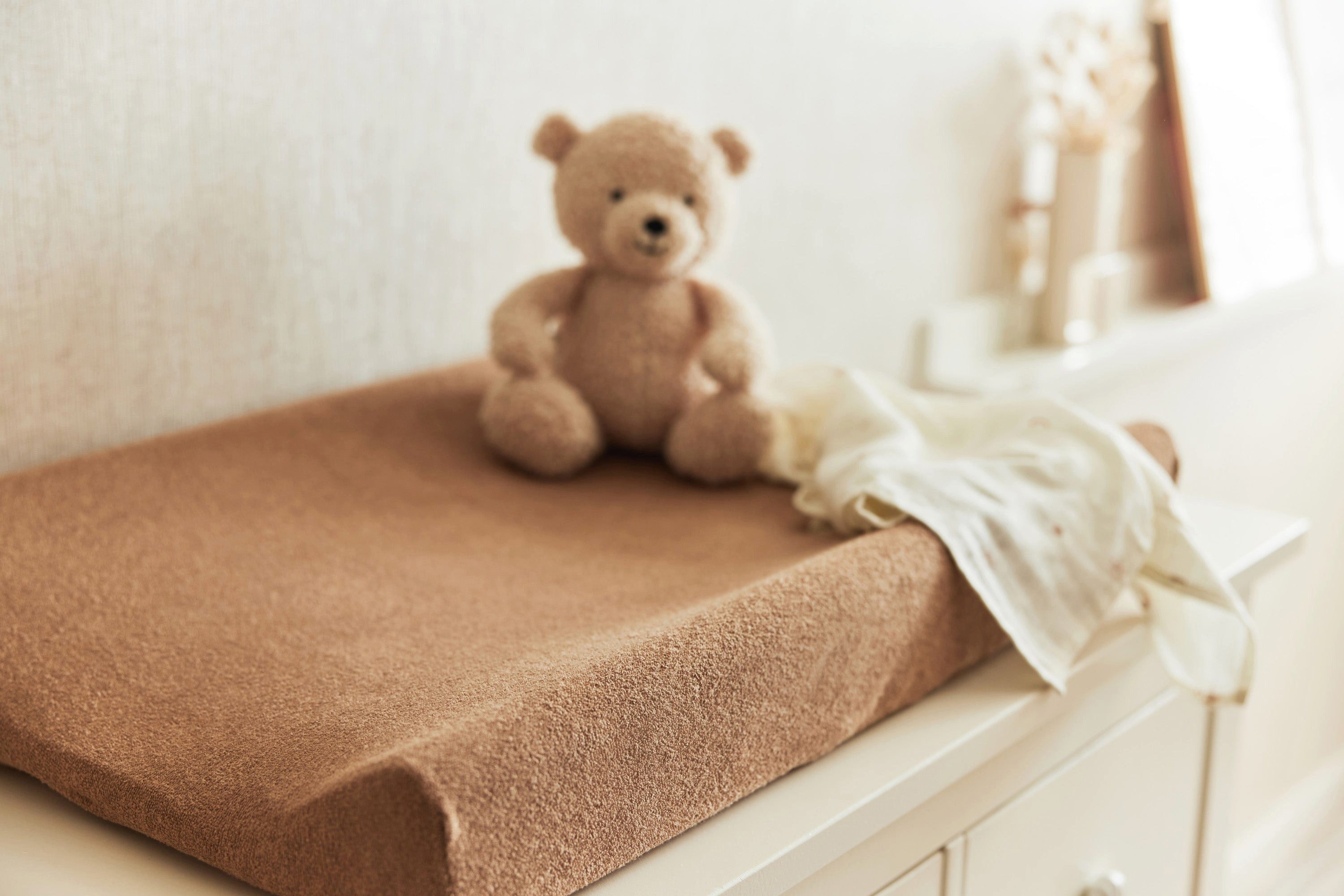 Jollein Wickelauflagenbezug Frottee Bezug für schmale Wickelauflagen in erdigen Brauntönen
